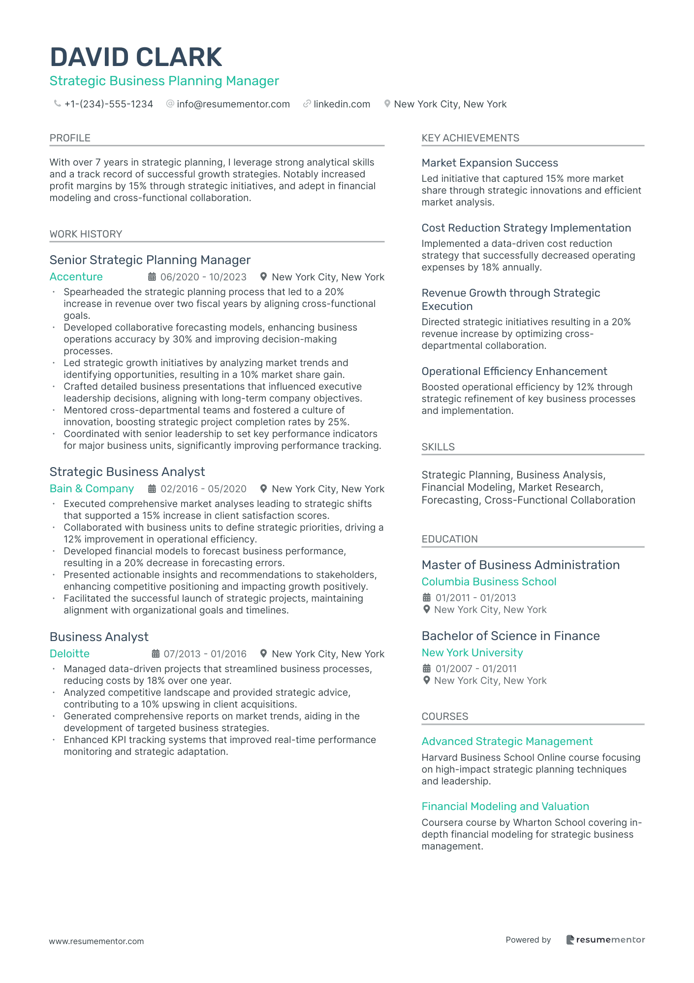 Strategic Business Planning Manager