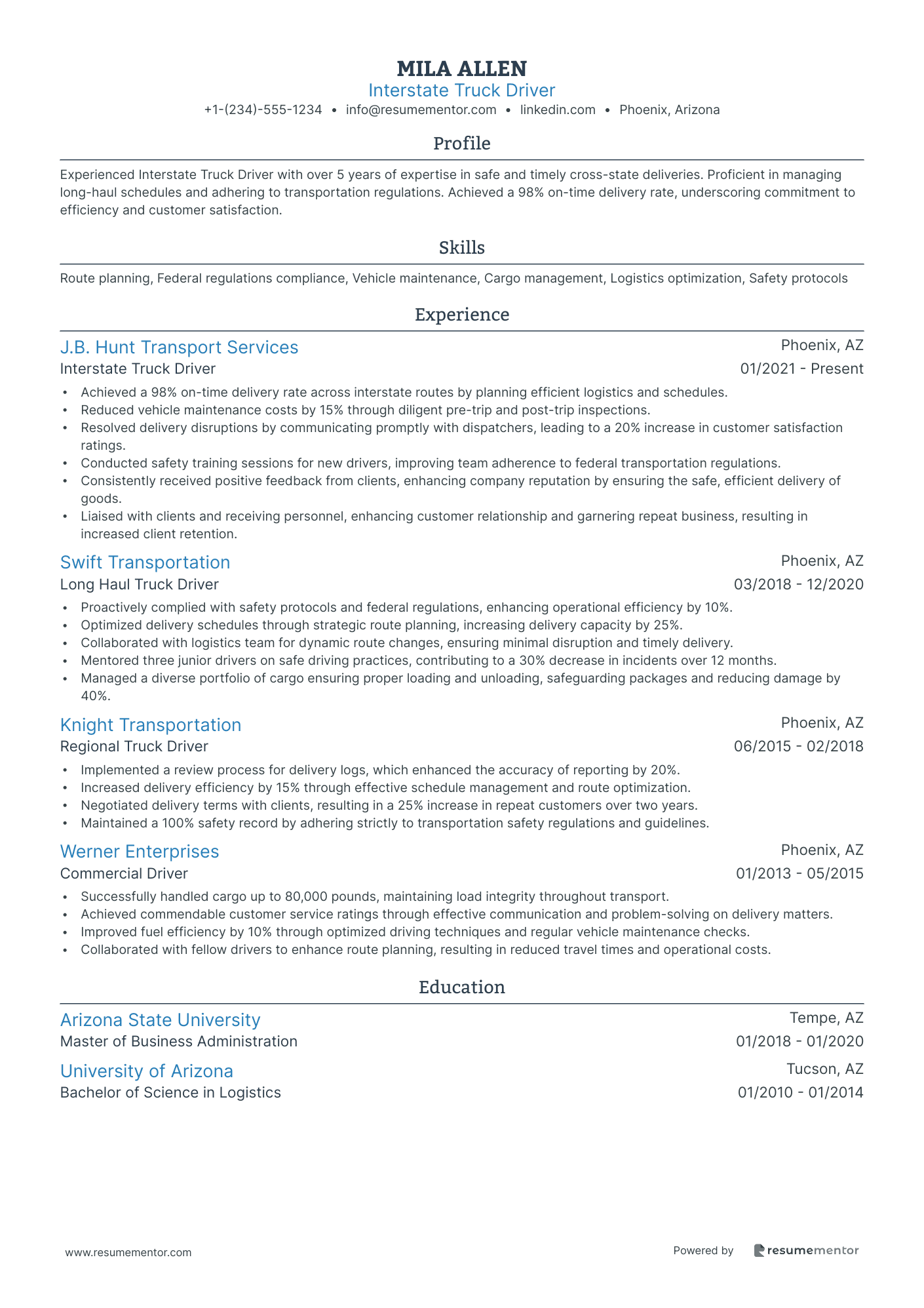 Interstate Truck Driver