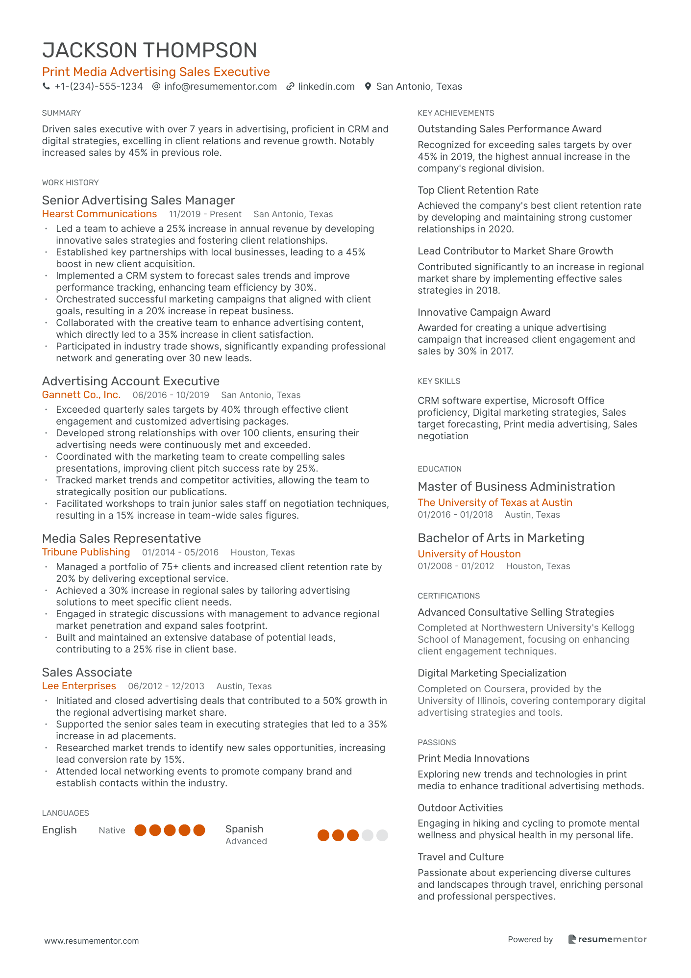 Print Media Advertising Sales Executive