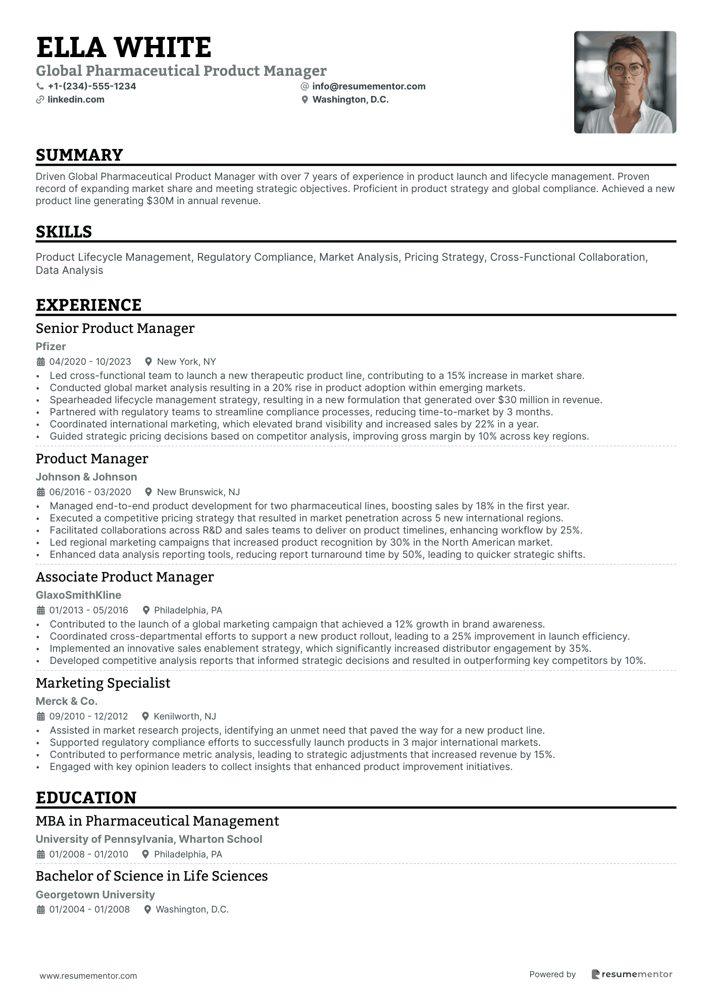 Global Pharmaceutical Product Manager