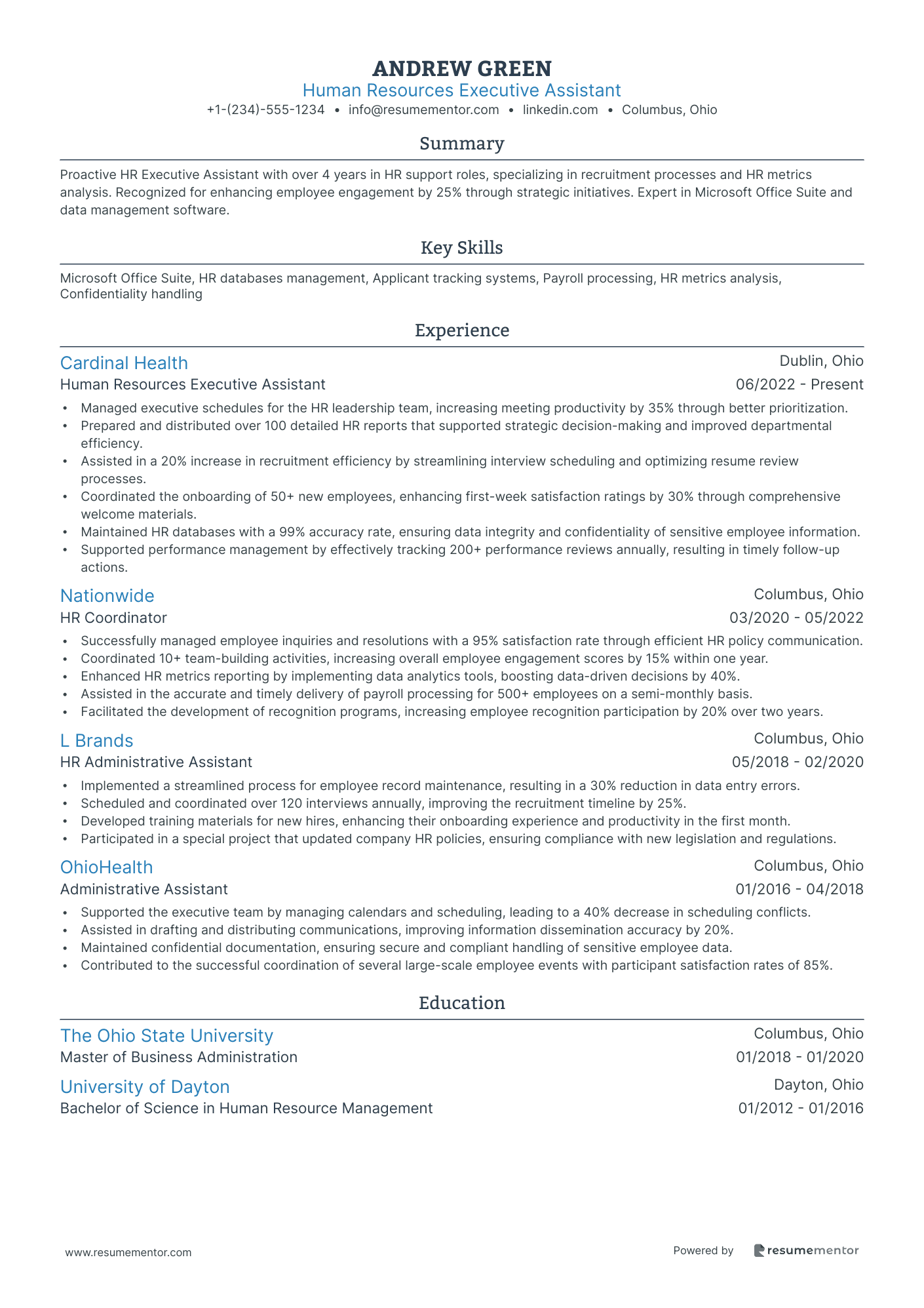 Human Resources Executive Assistant