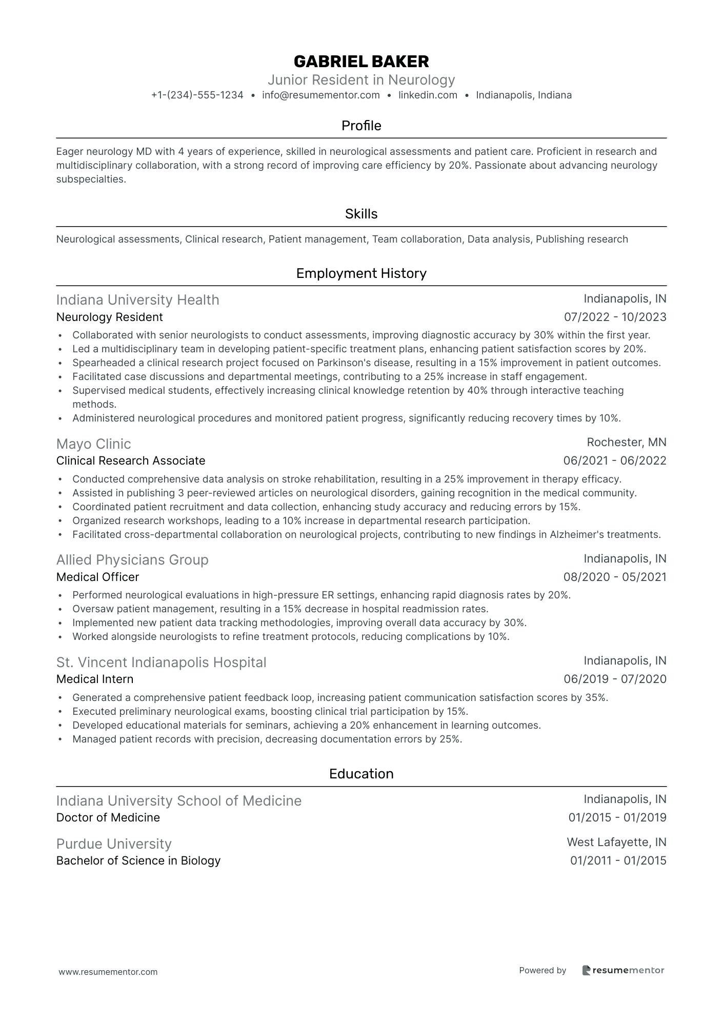 Junior Resident in Neurology
