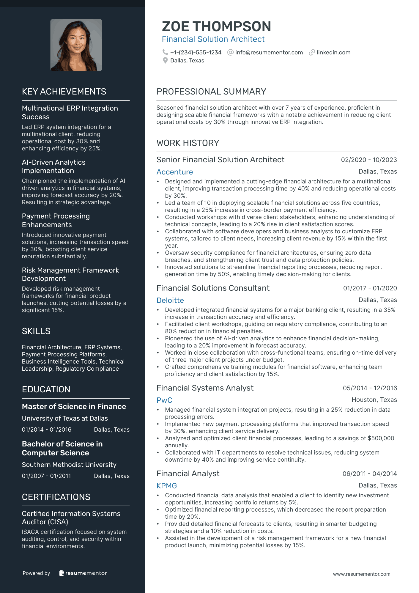 Financial Solution Architect