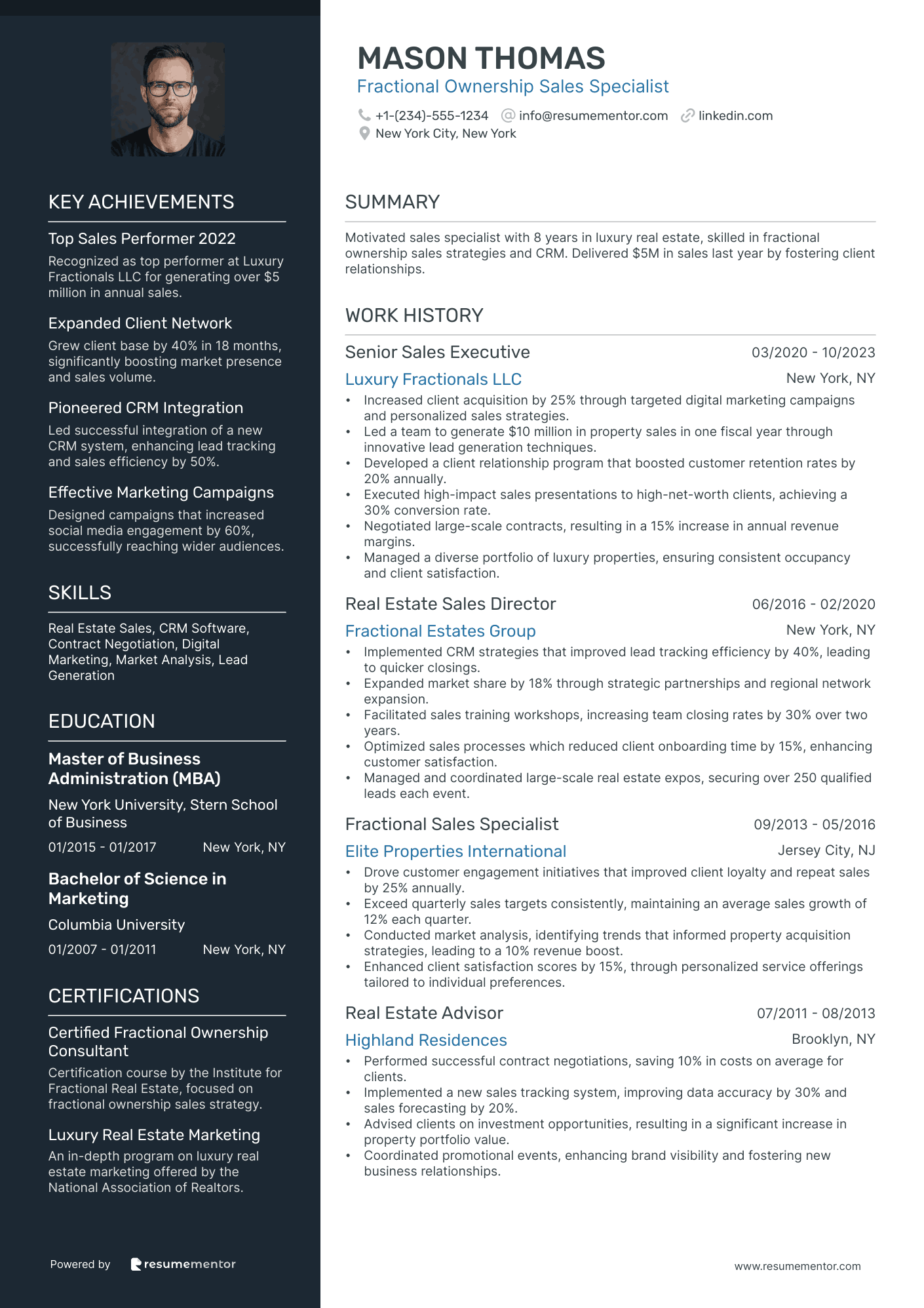 Fractional Ownership Sales Specialist