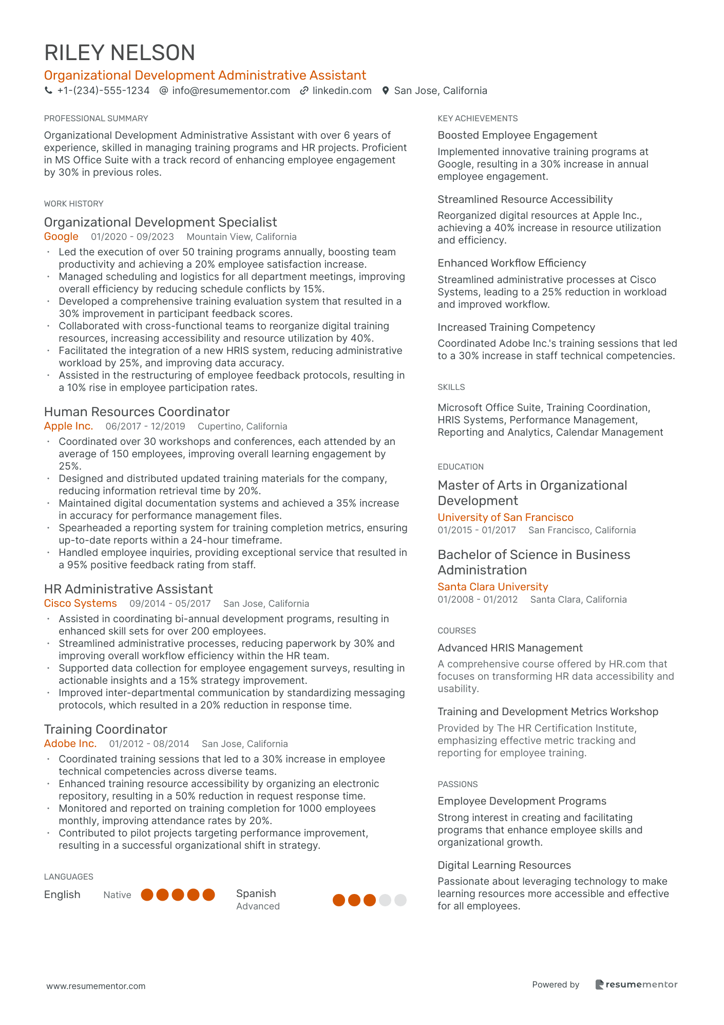 Organizational Development Administrative Assistant