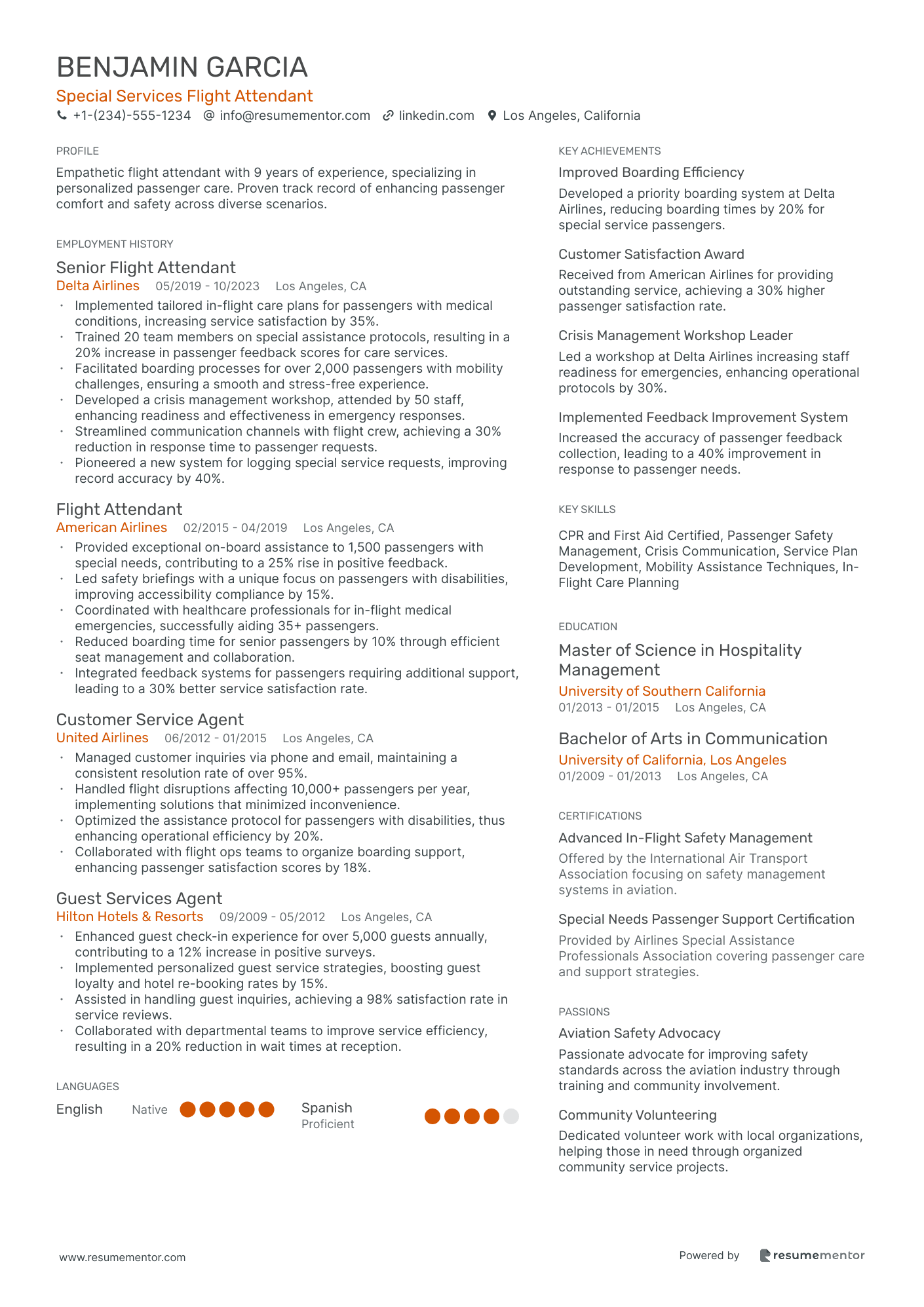 Special Services Flight Attendant