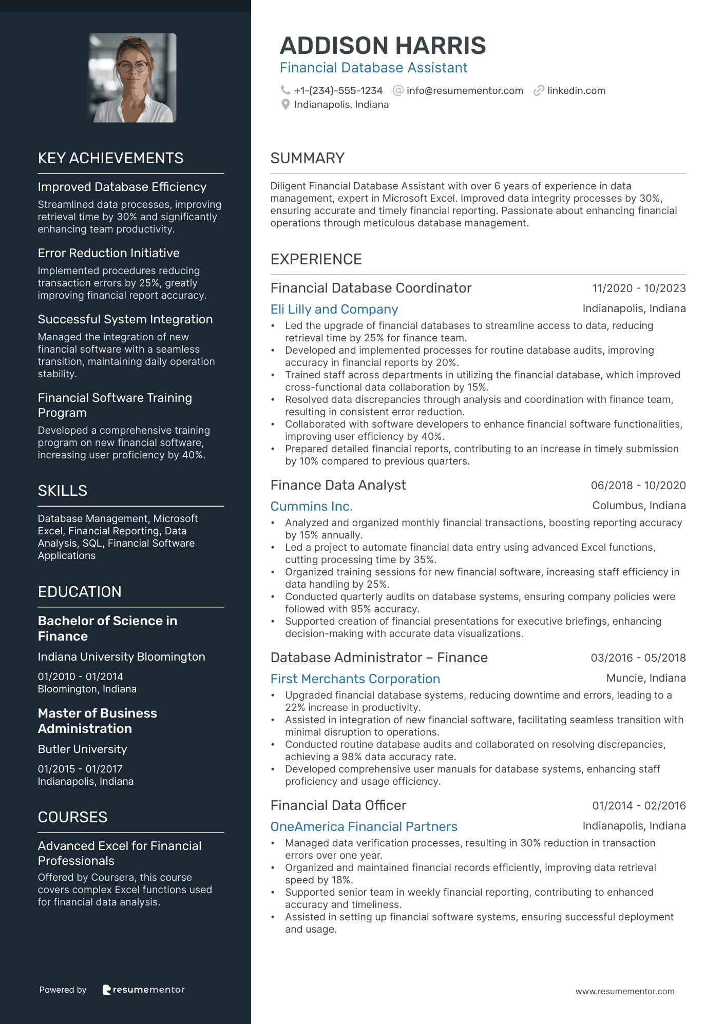 Financial Database Assistant