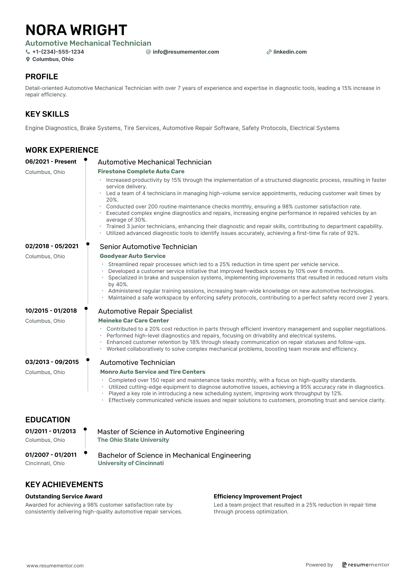 Automotive Mechanical Technician
