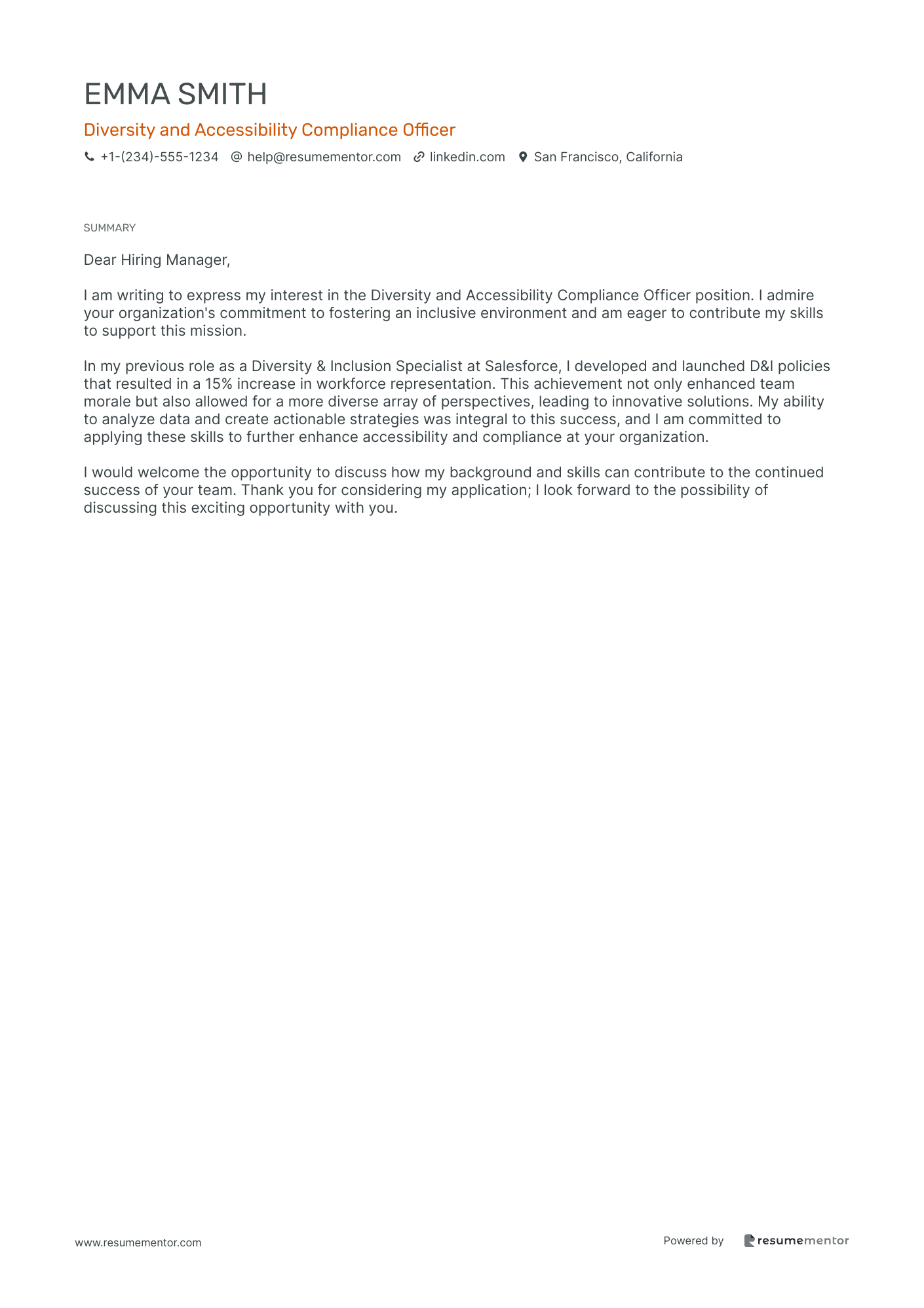 Diversity and Accessibility Compliance Officer