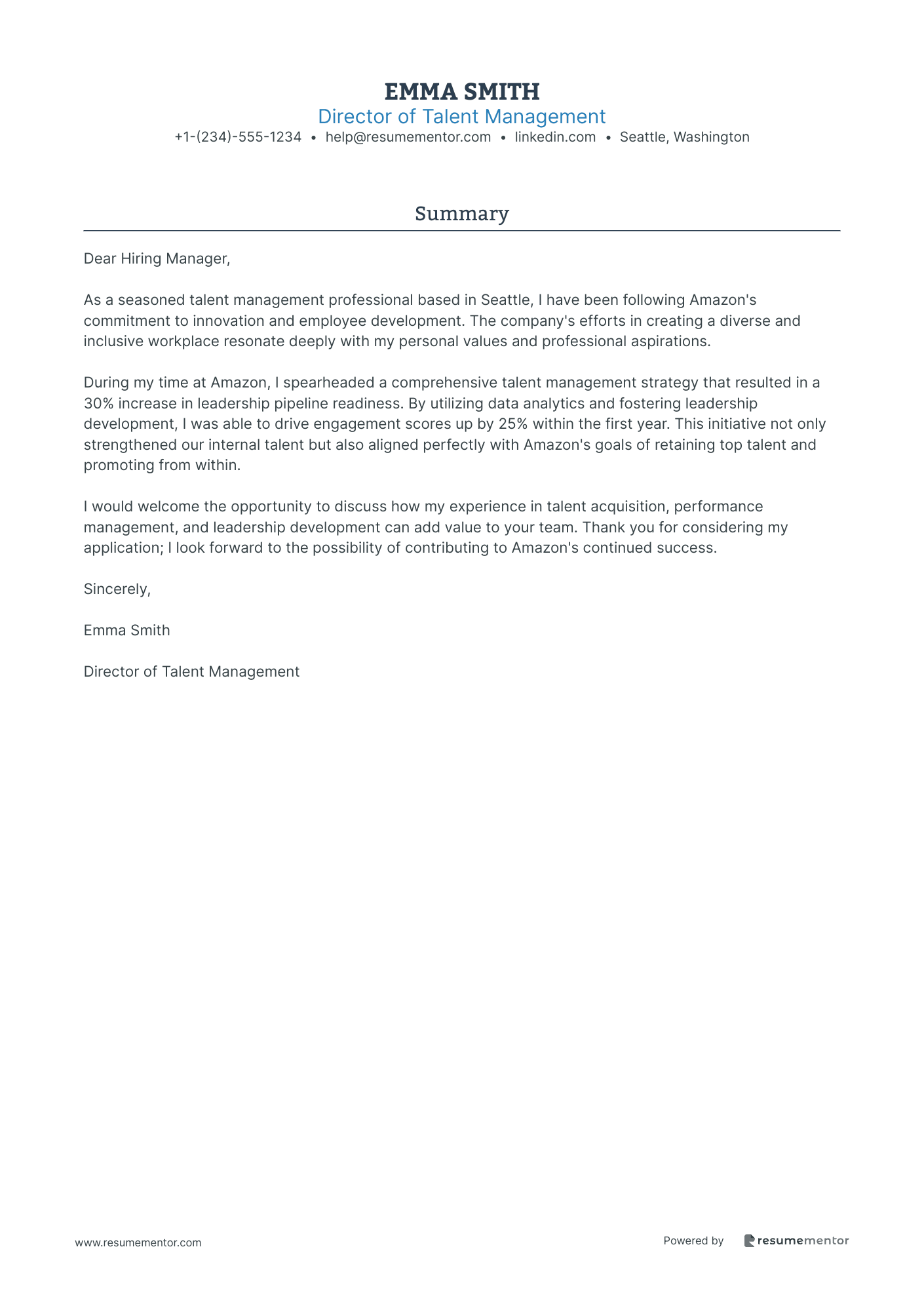 Director of Talent Management