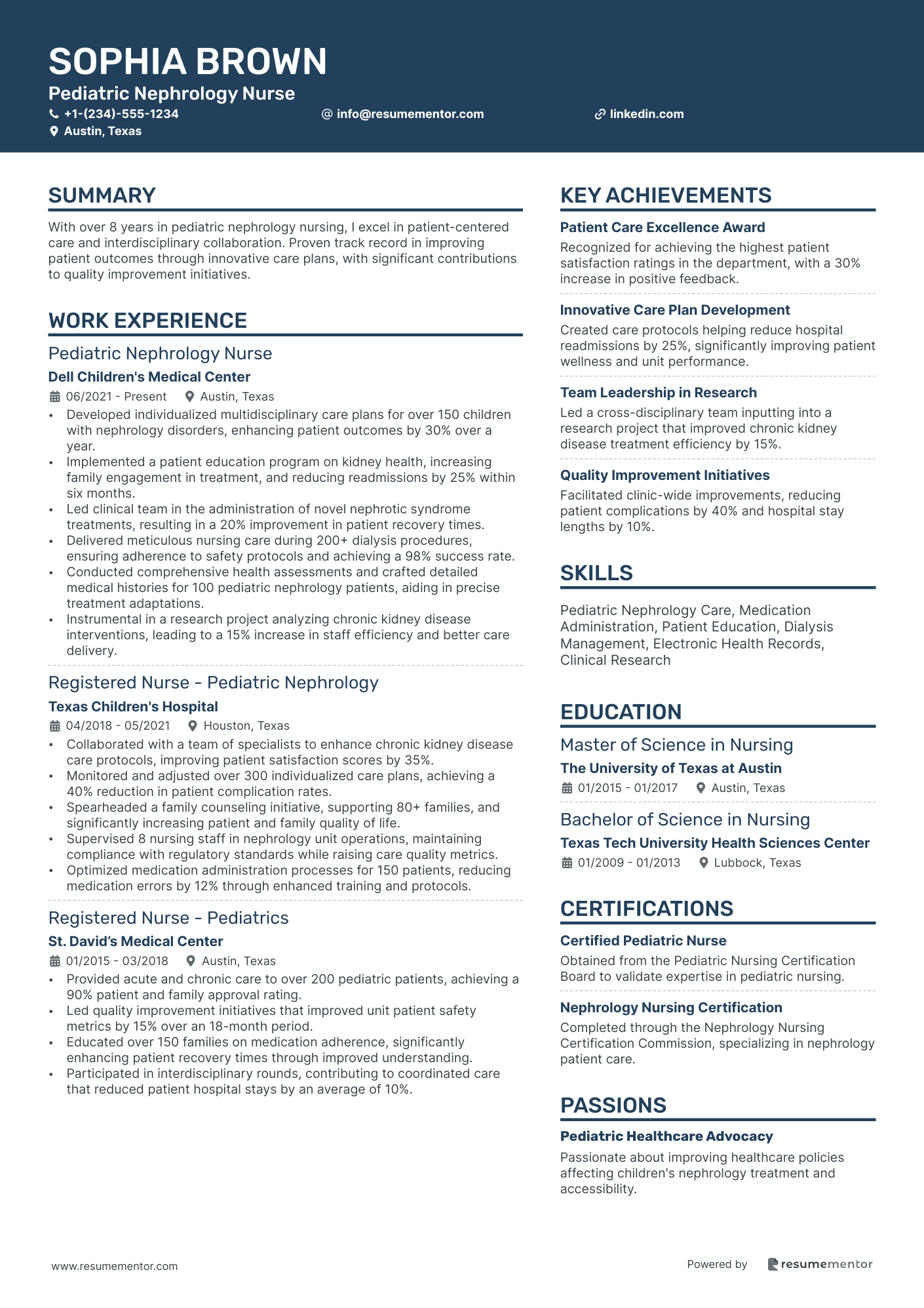 Pediatric Nephrology Nurse