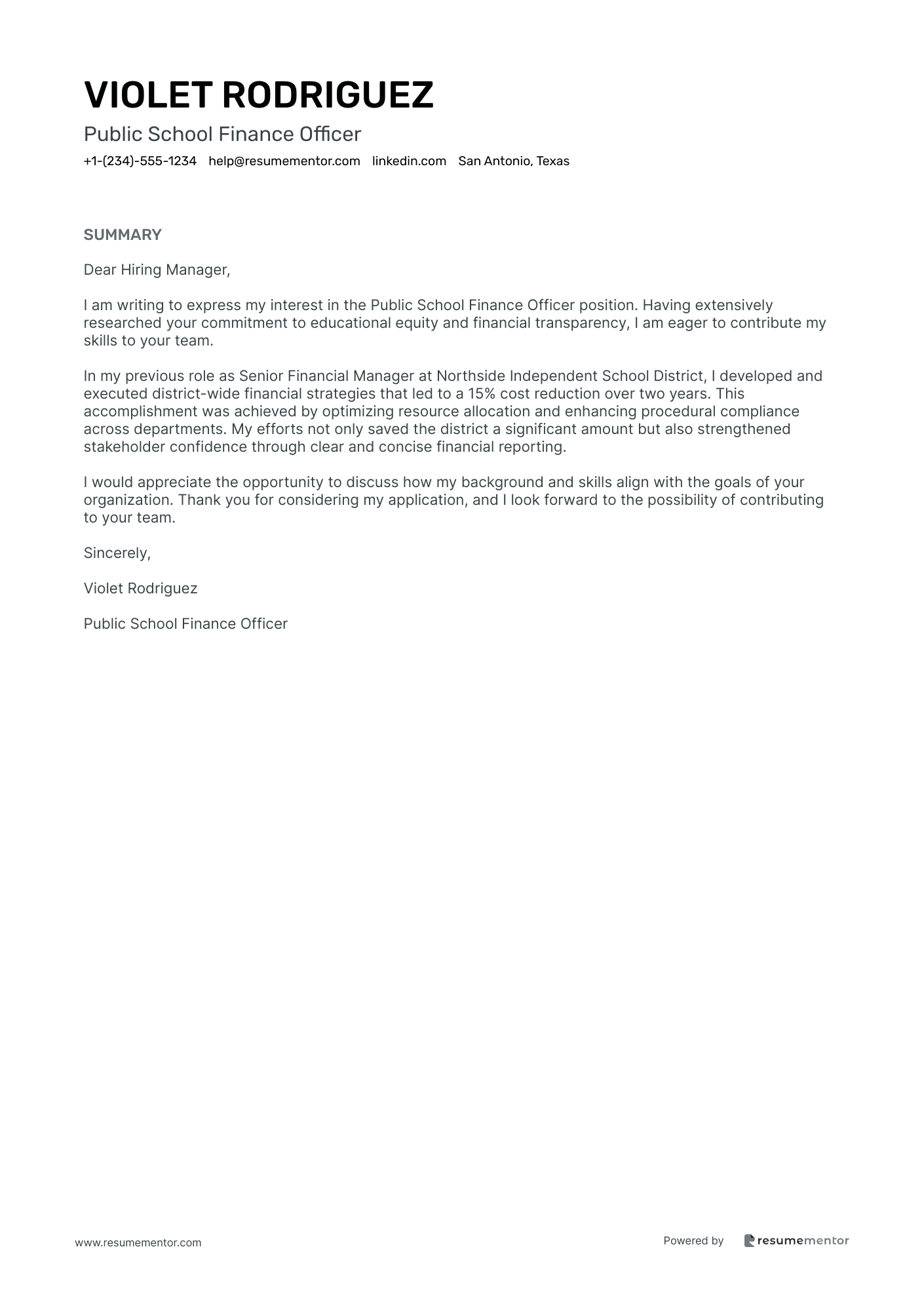 Public School Finance Officer