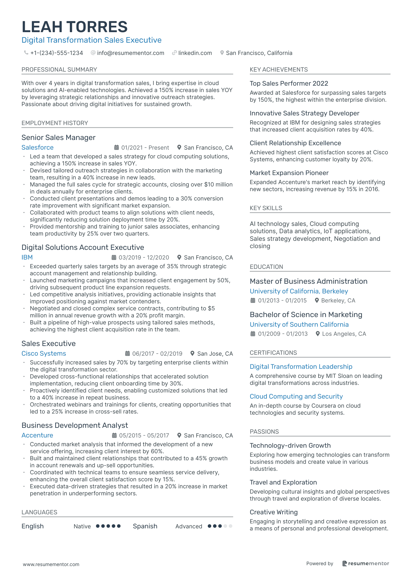 Digital Transformation Sales Executive