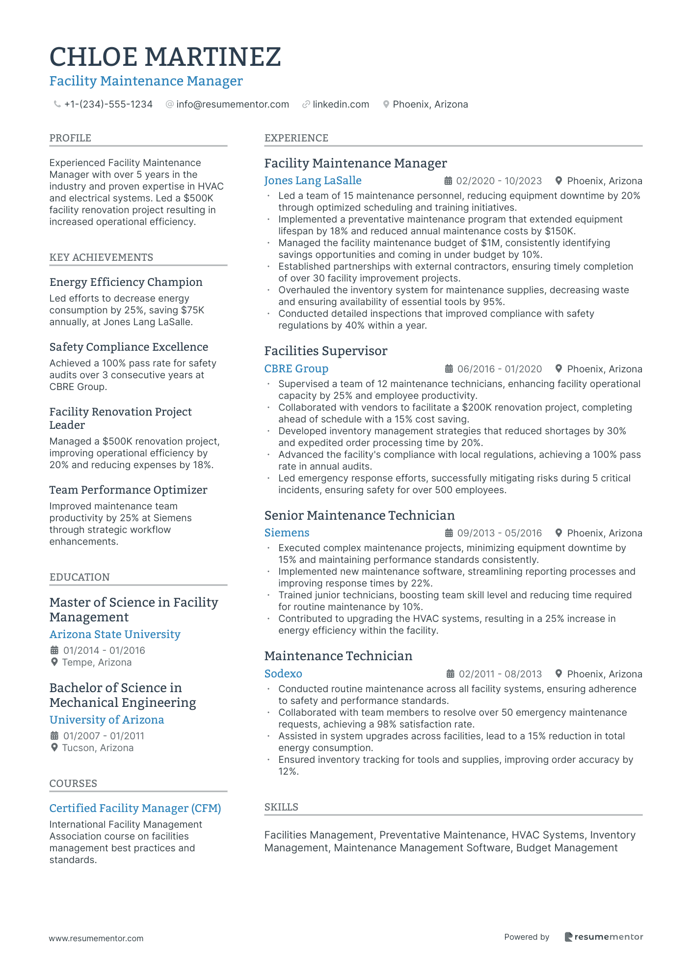 Facility Maintenance Manager