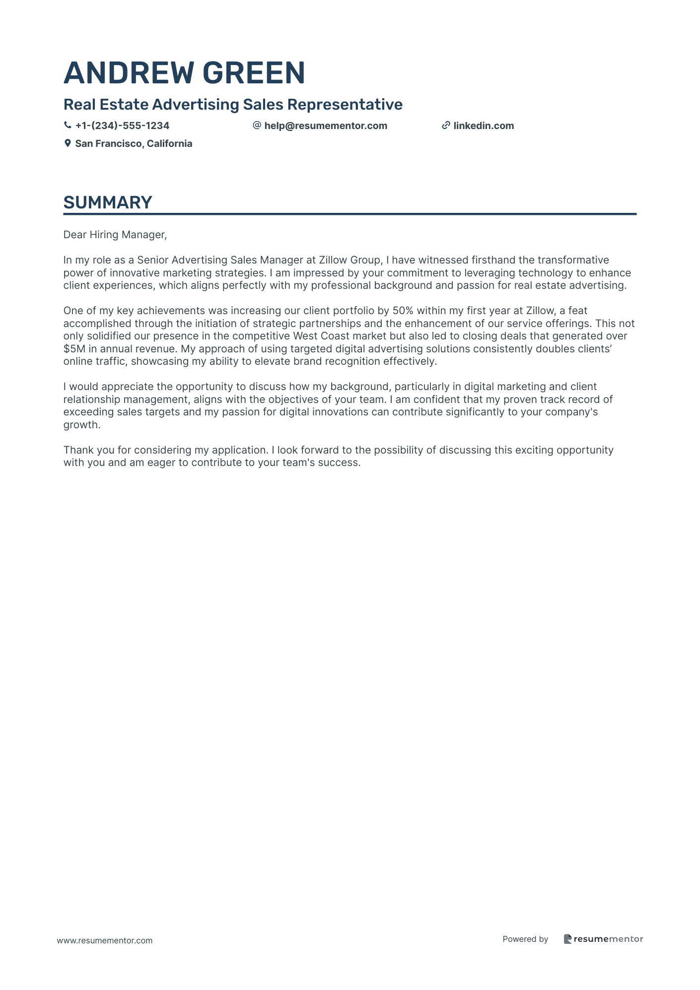 Real Estate Advertising Sales Representative