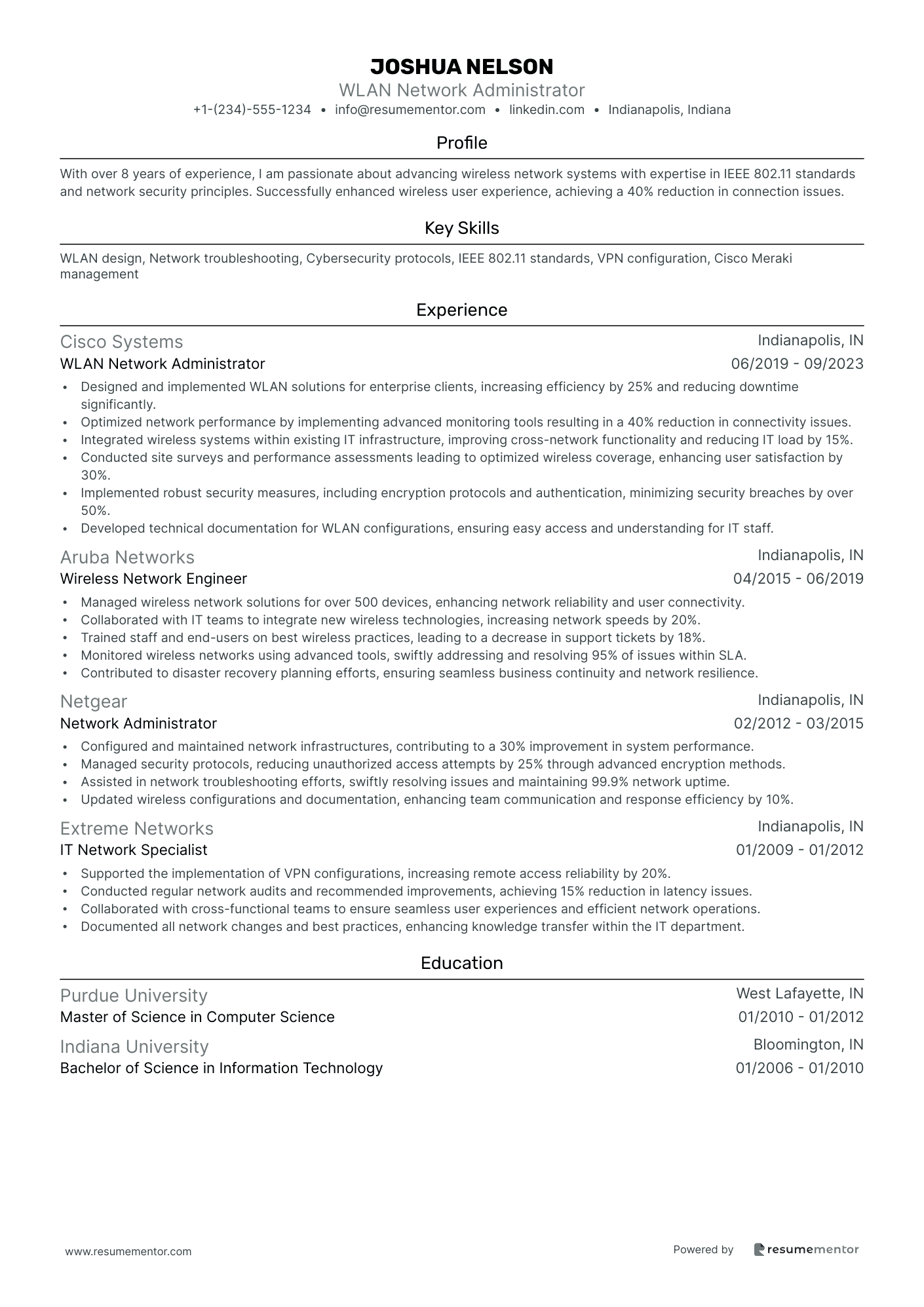 WLAN Network Administrator