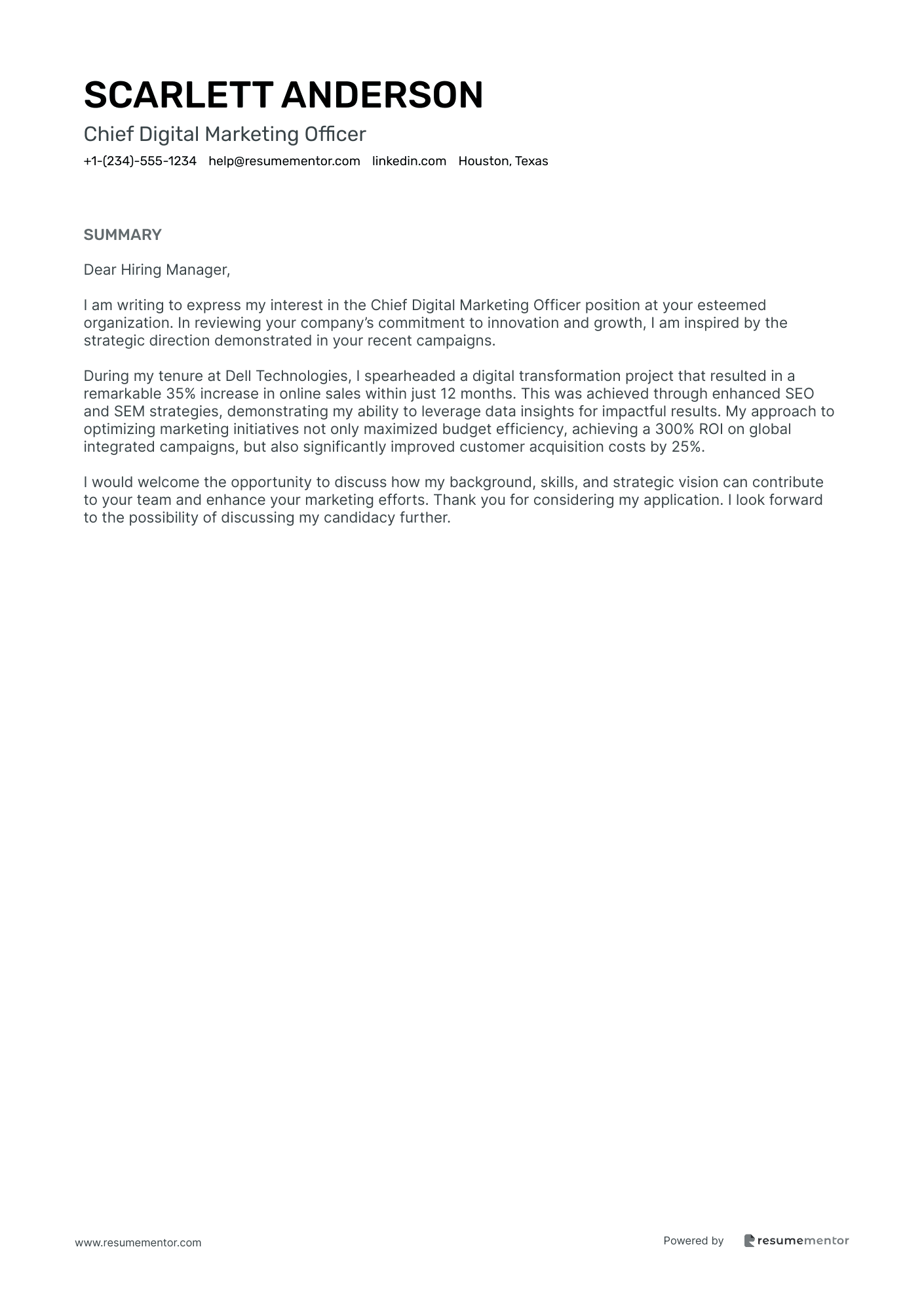 Chief Digital Marketing Officer