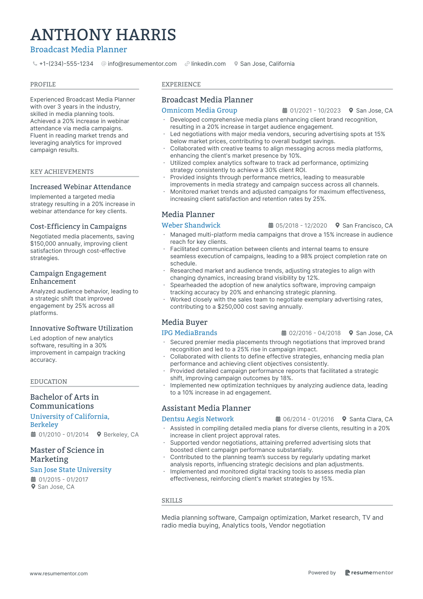 Broadcast Media Planner