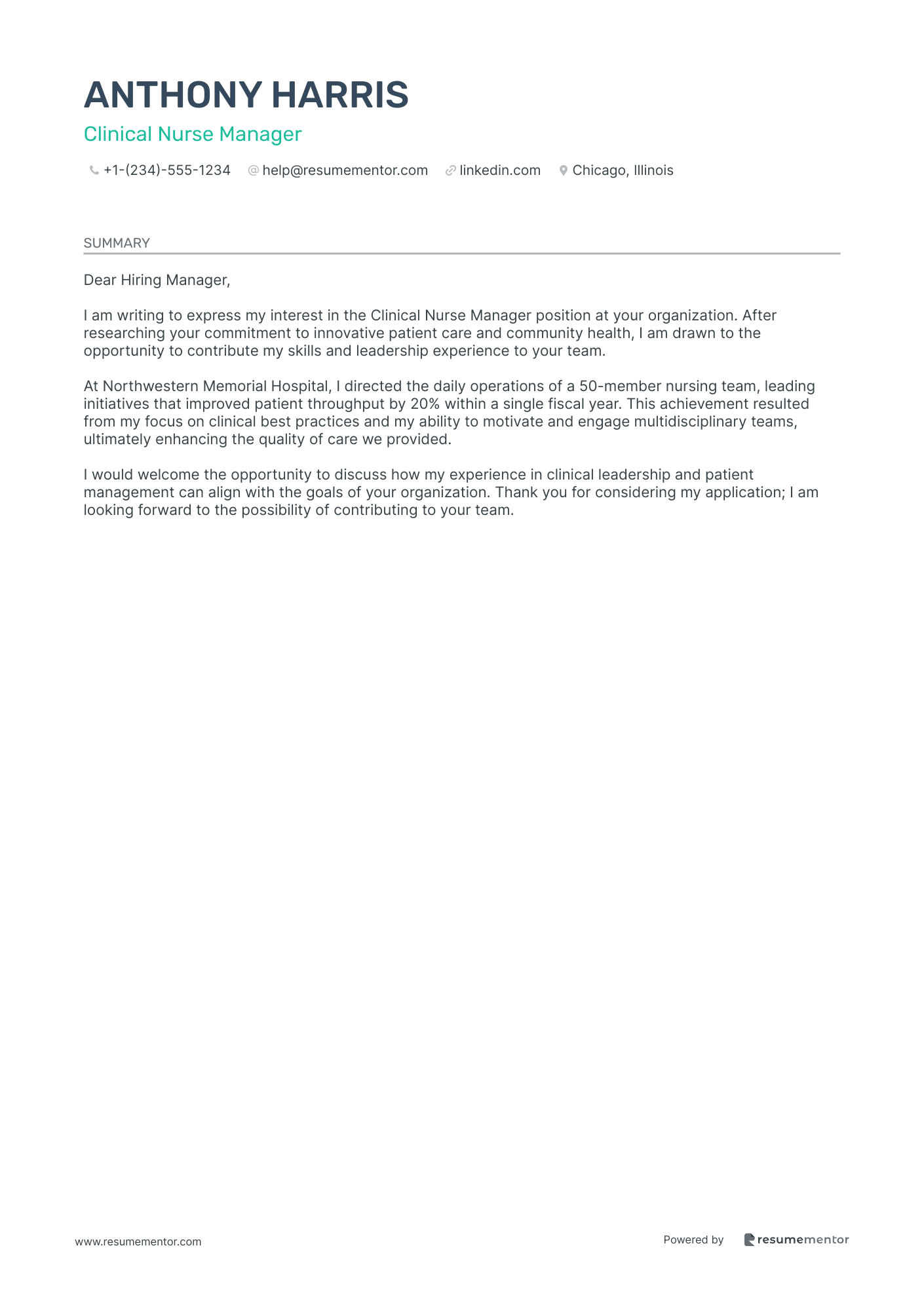 Clinical Nurse Manager