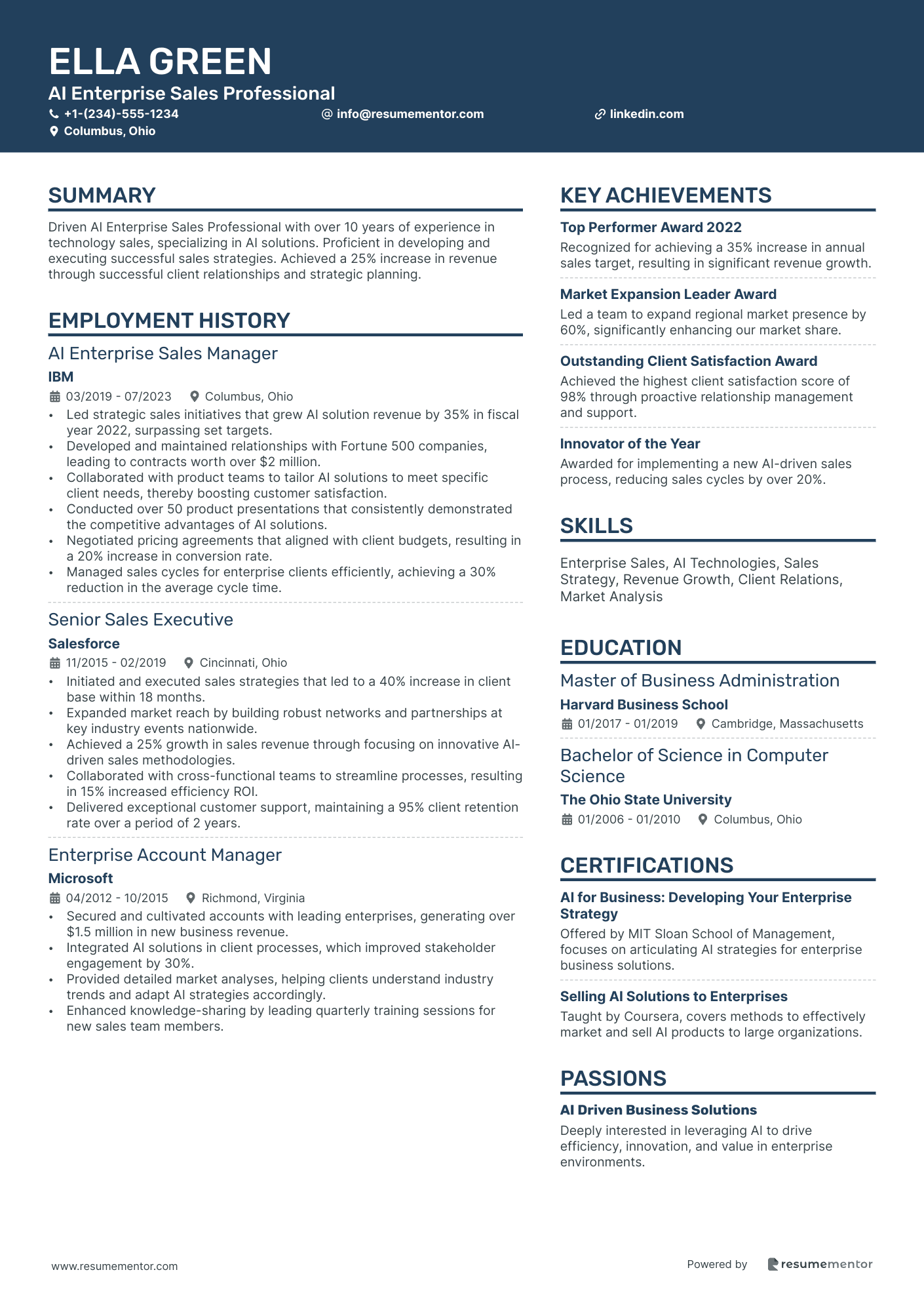 AI Enterprise Sales Professional