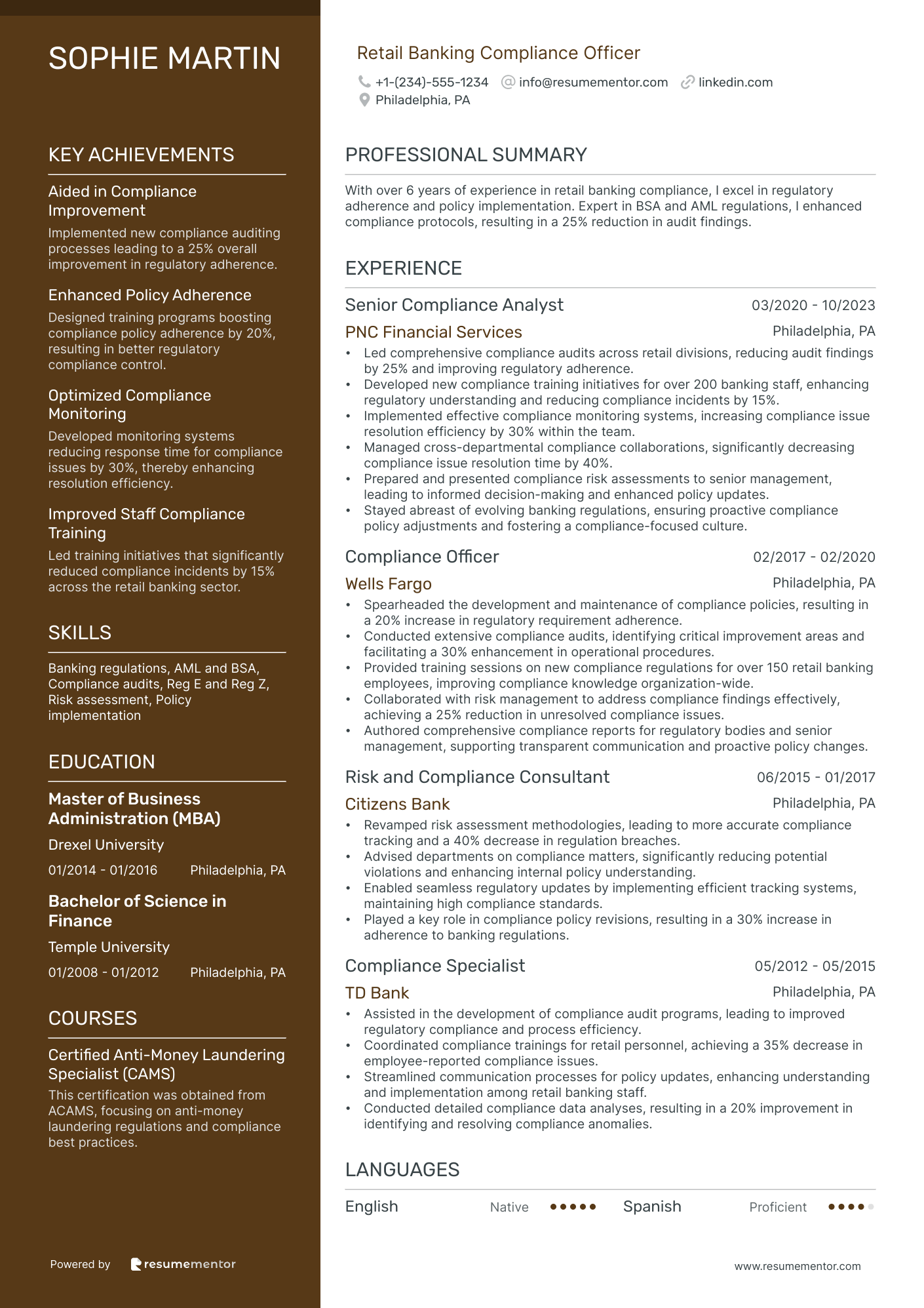 Retail Banking Compliance Officer