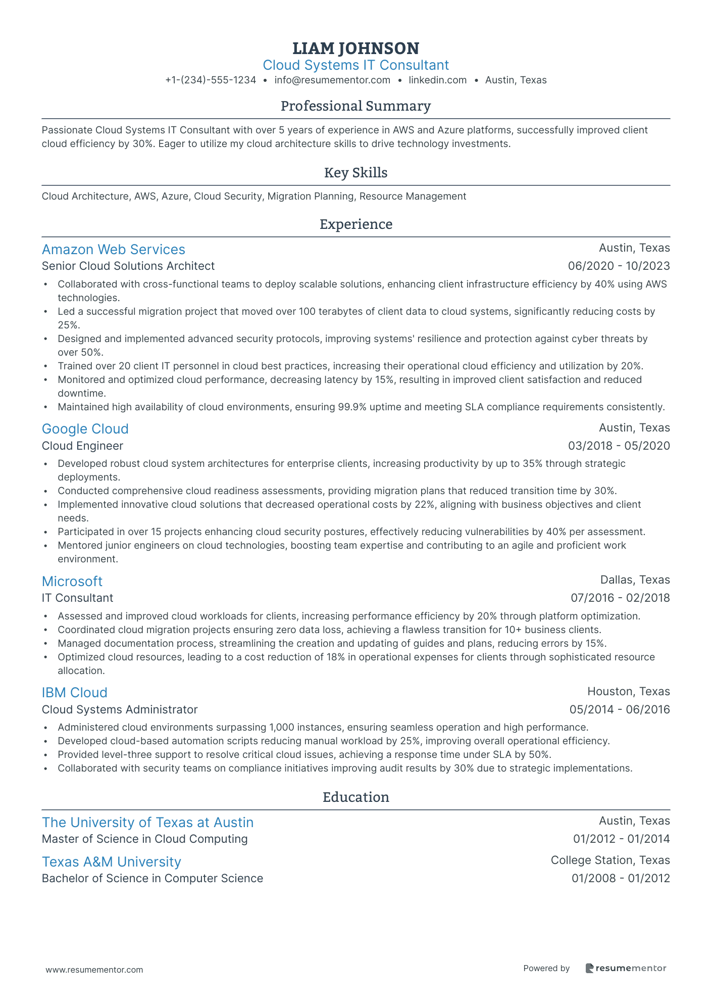 Cloud Systems IT Consultant