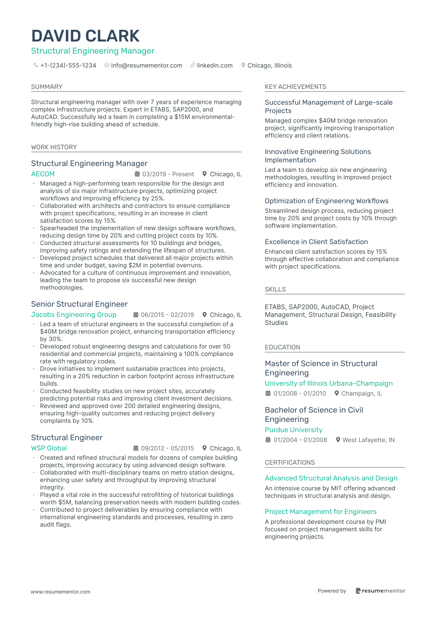 Structural Engineering Manager