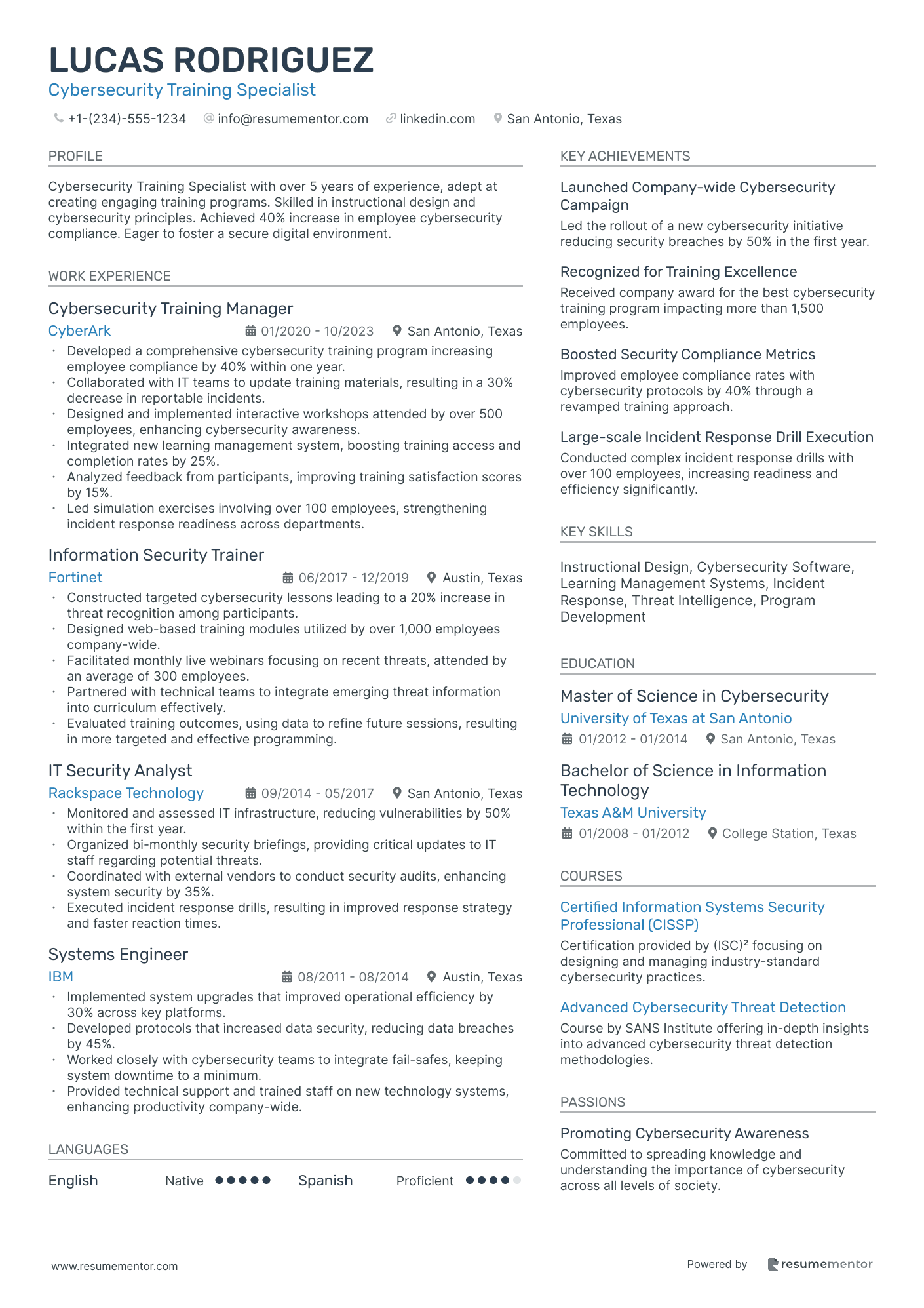 Cybersecurity Training Specialist