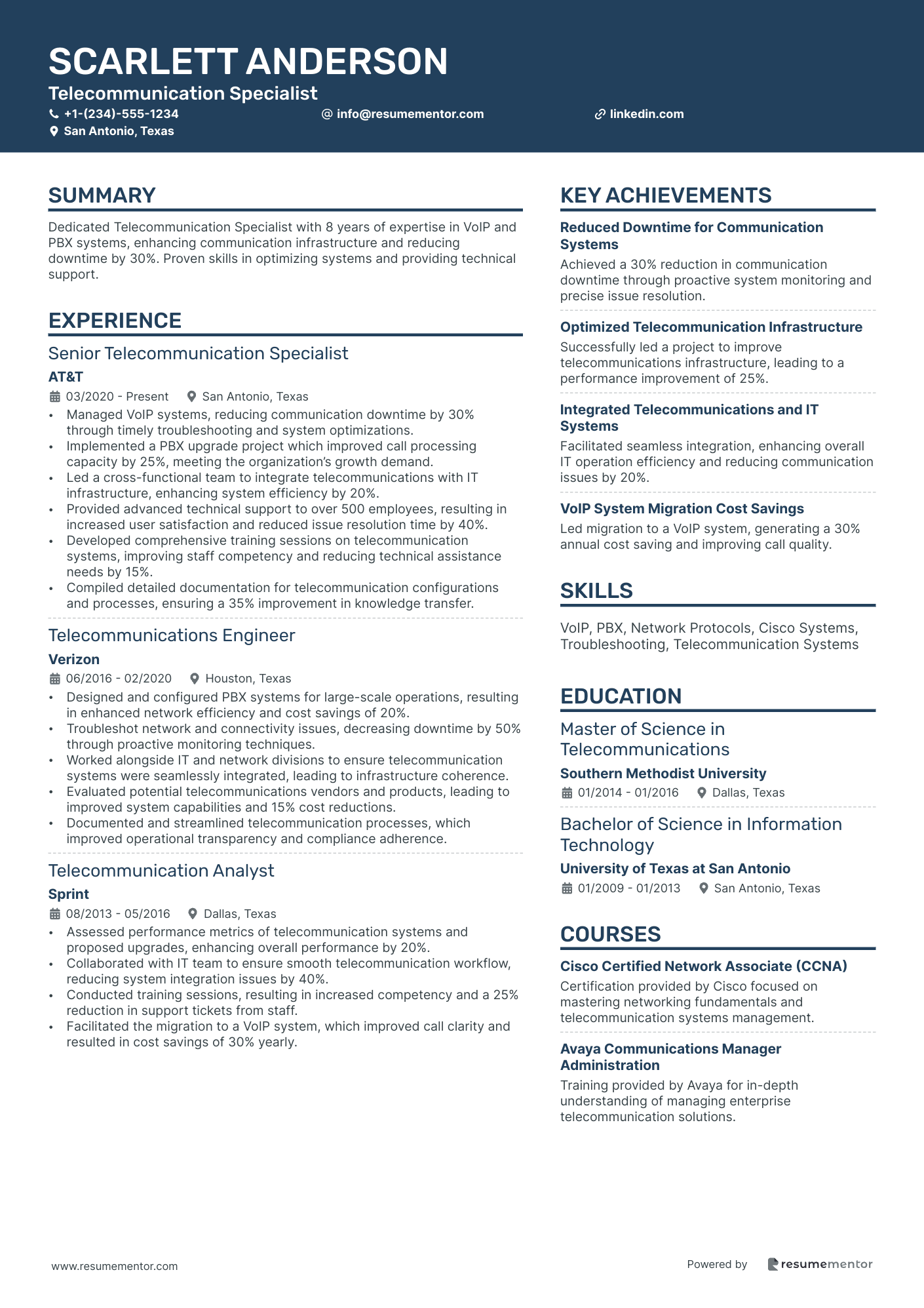 Telecommunication Specialist