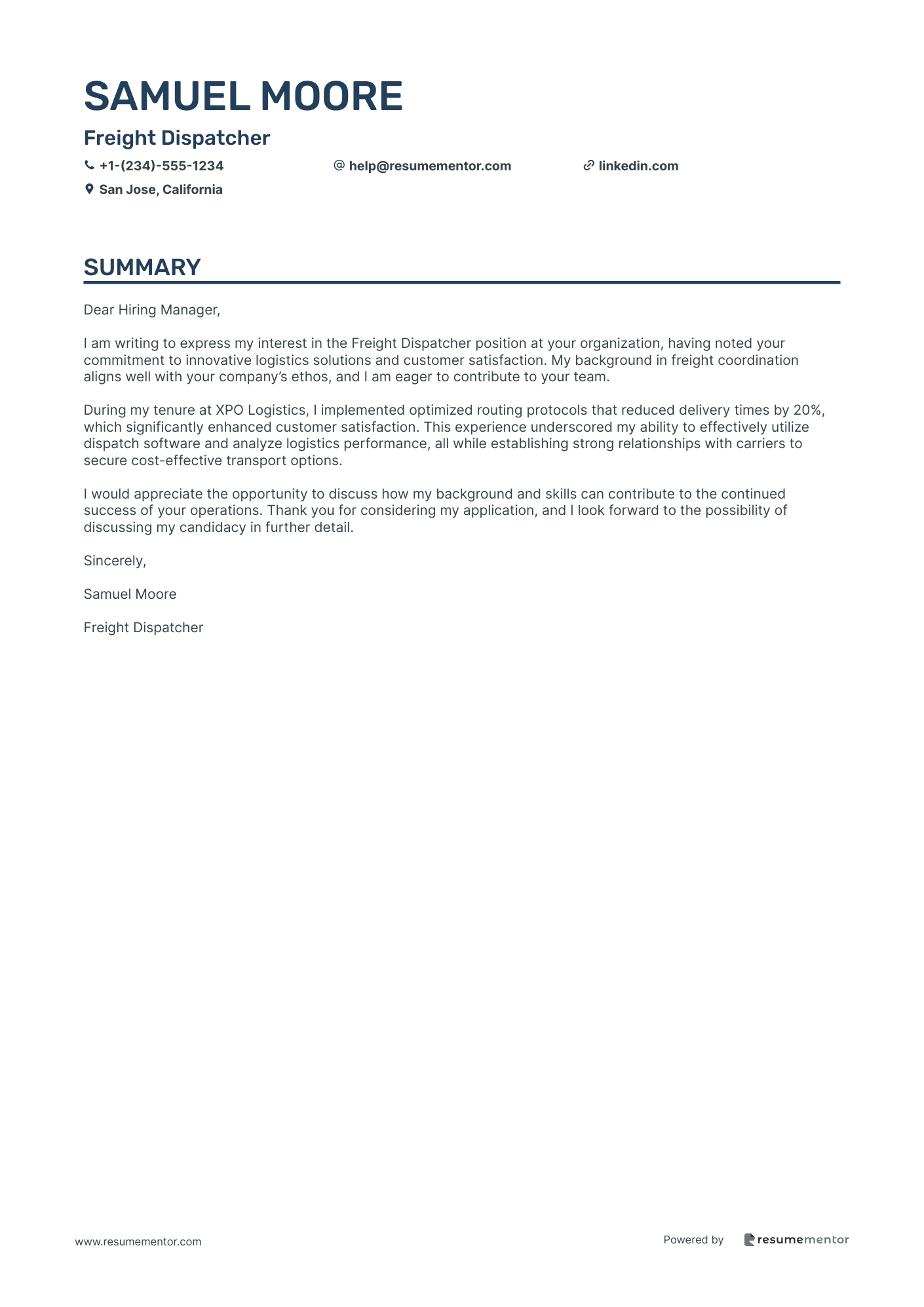 Freight Dispatcher