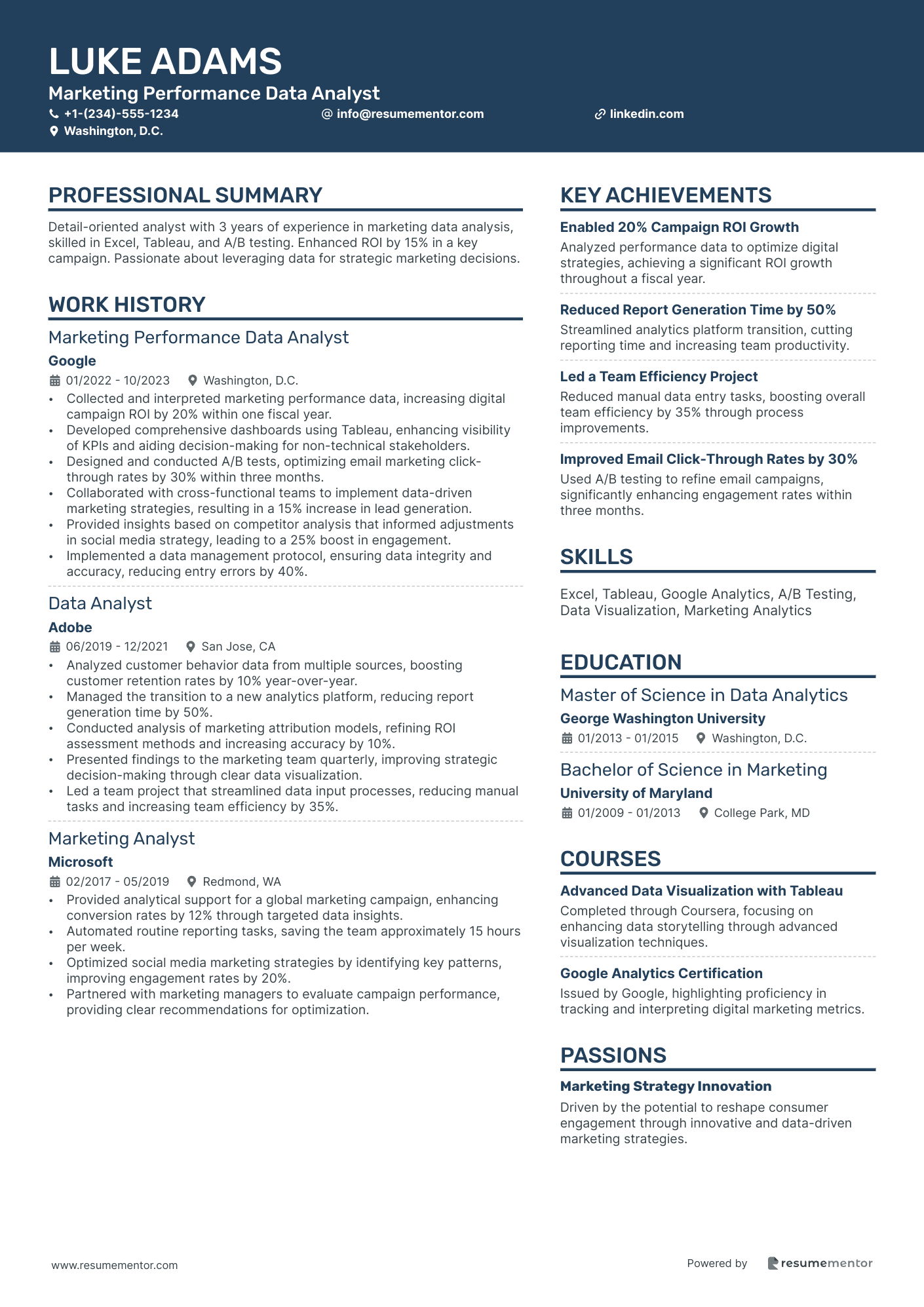 Marketing Performance Data Analyst