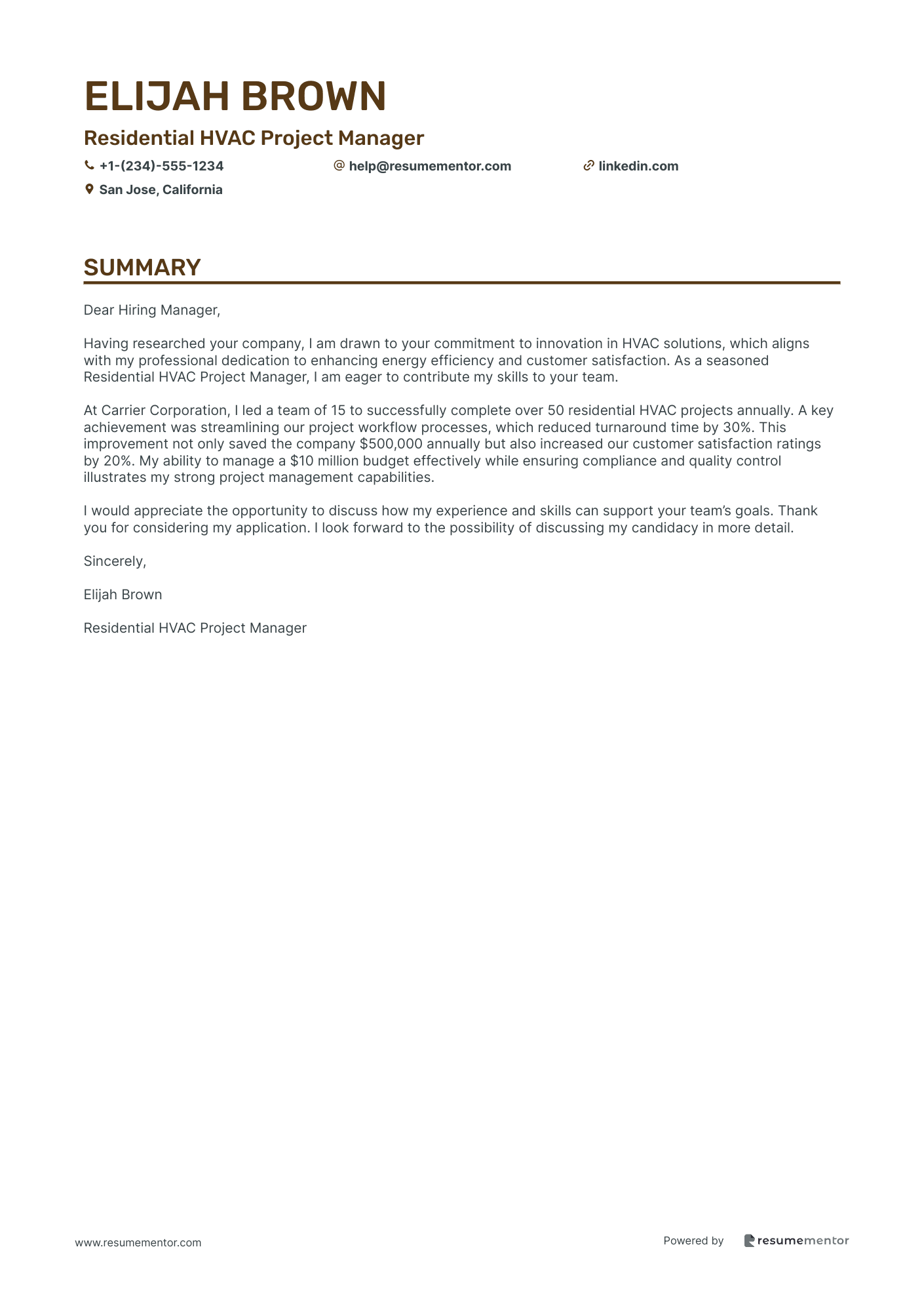Residential HVAC Project Manager