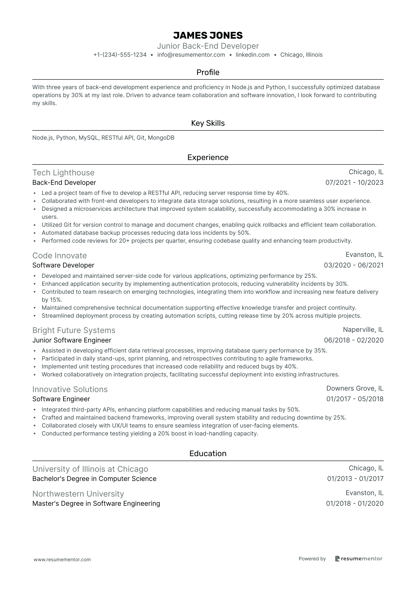 Junior Back End Developer