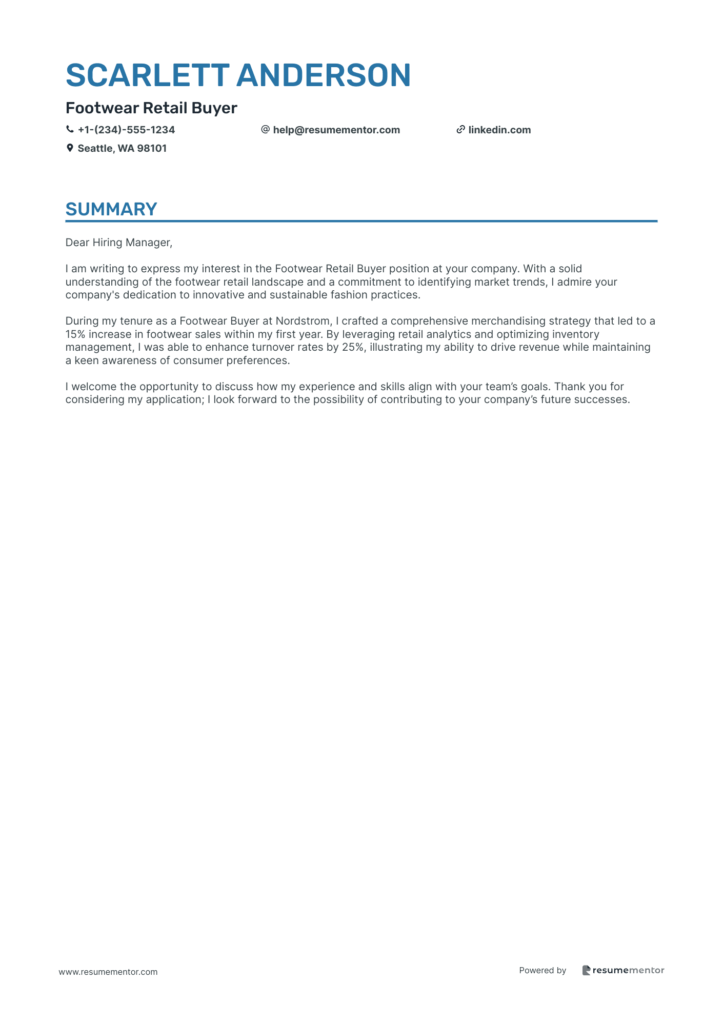 Footwear Retail Buyer