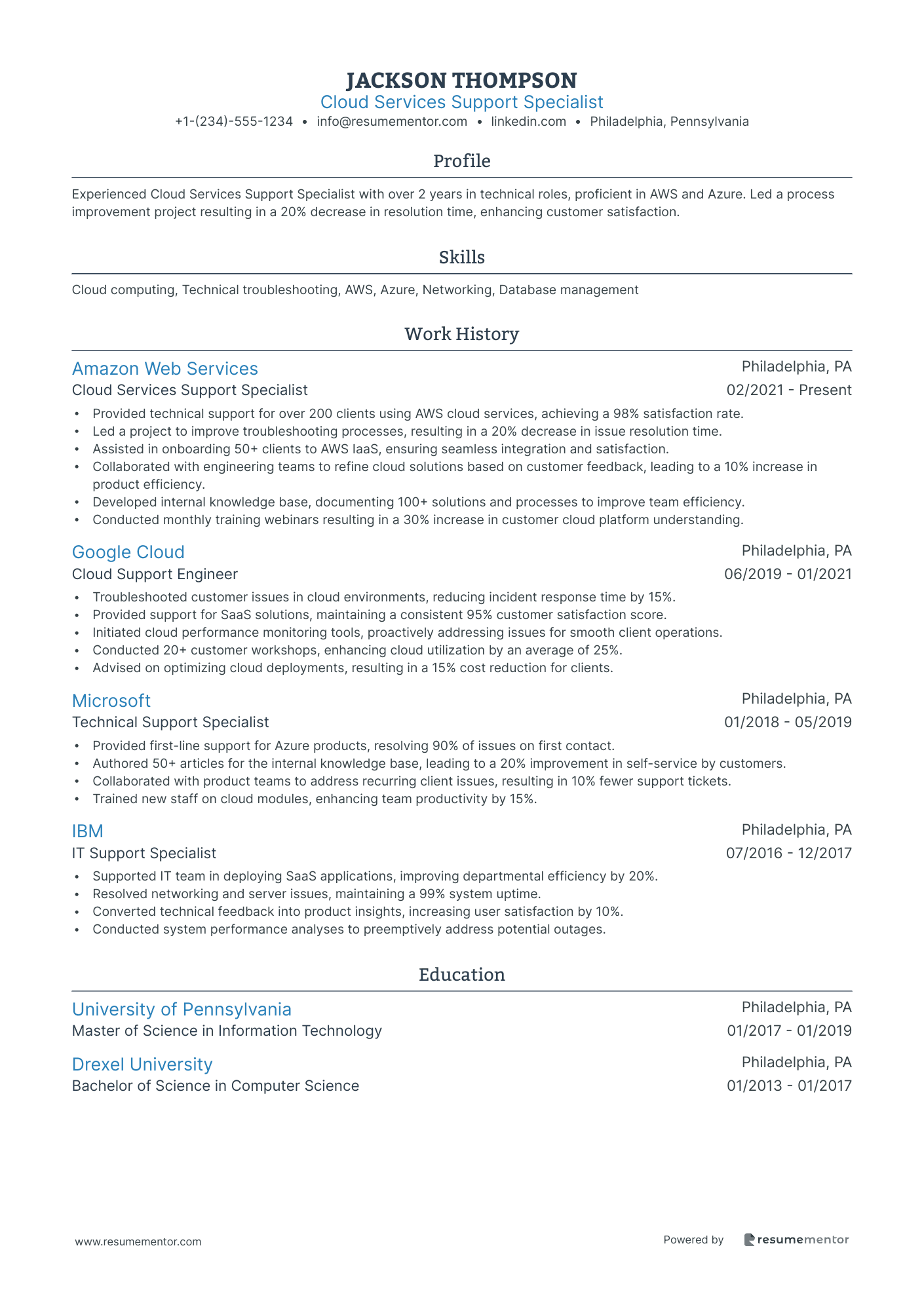 Cloud Services Support Specialist