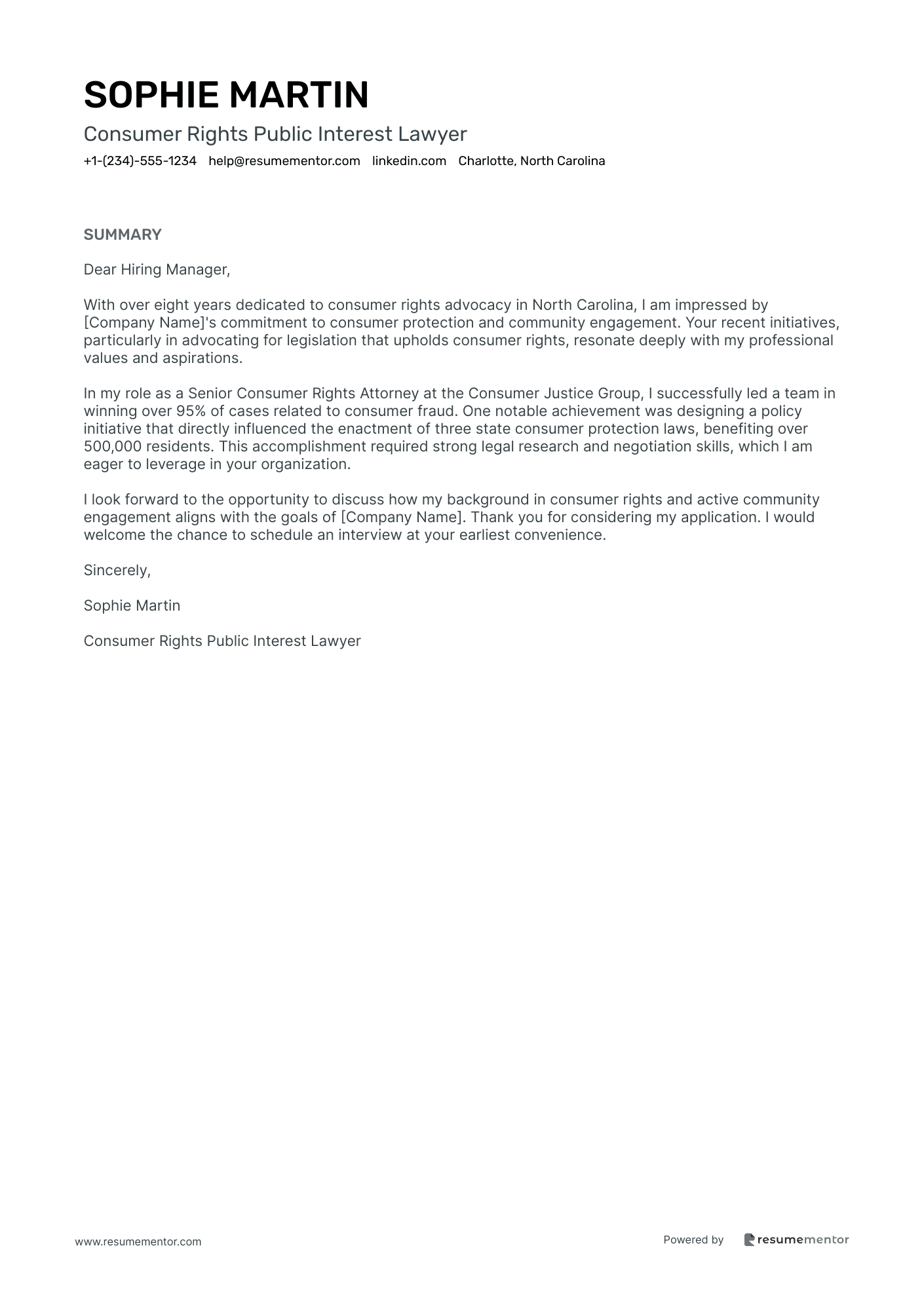 Consumer Rights Public Interest Lawyer