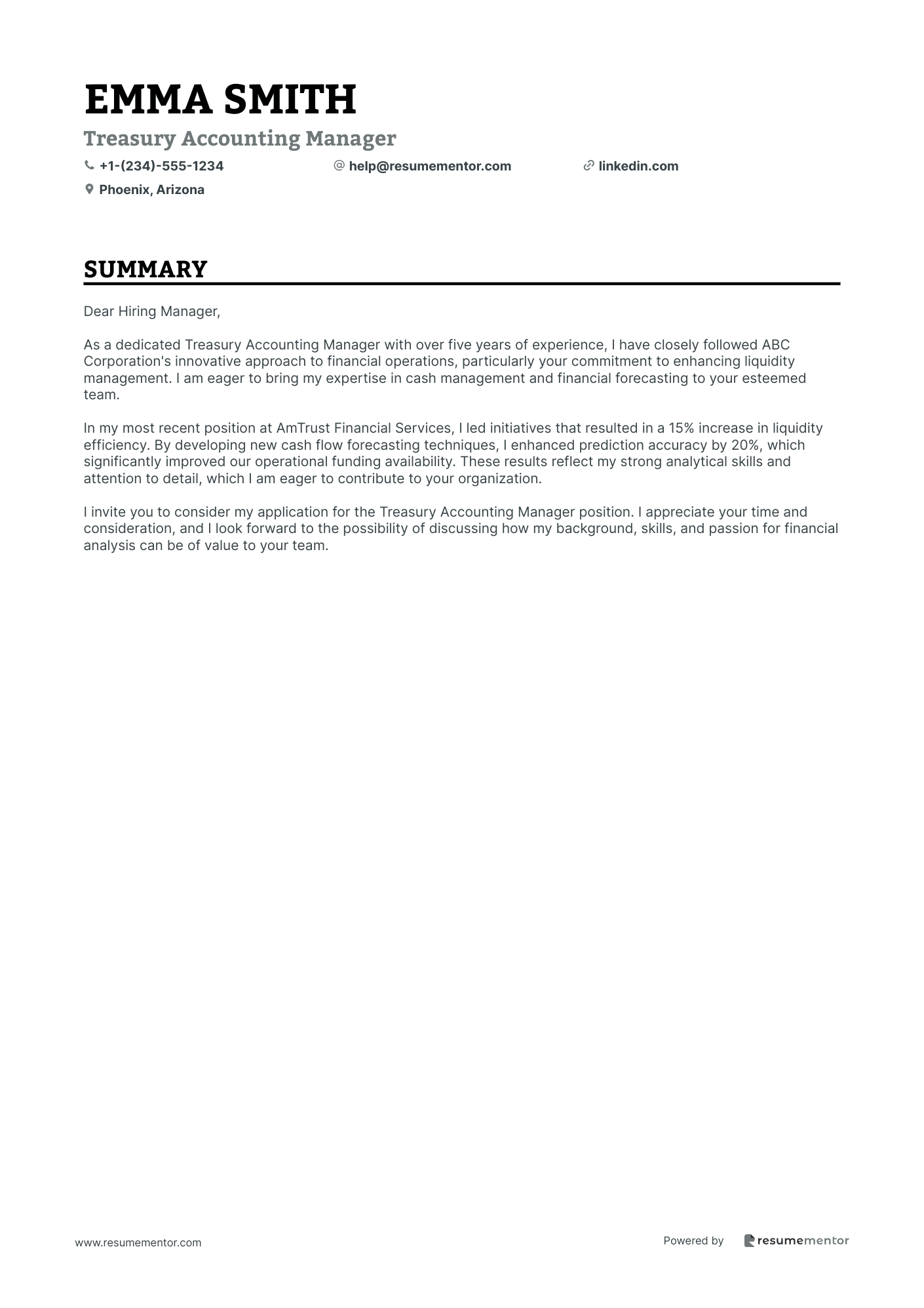 Treasury Accounting Manager