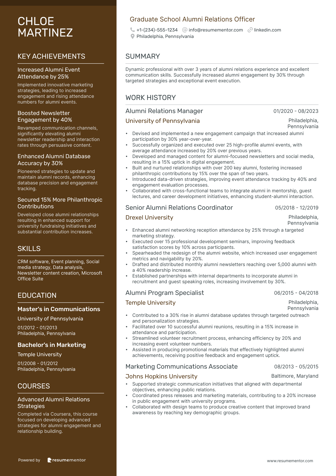 Graduate School Alumni Relations Officer