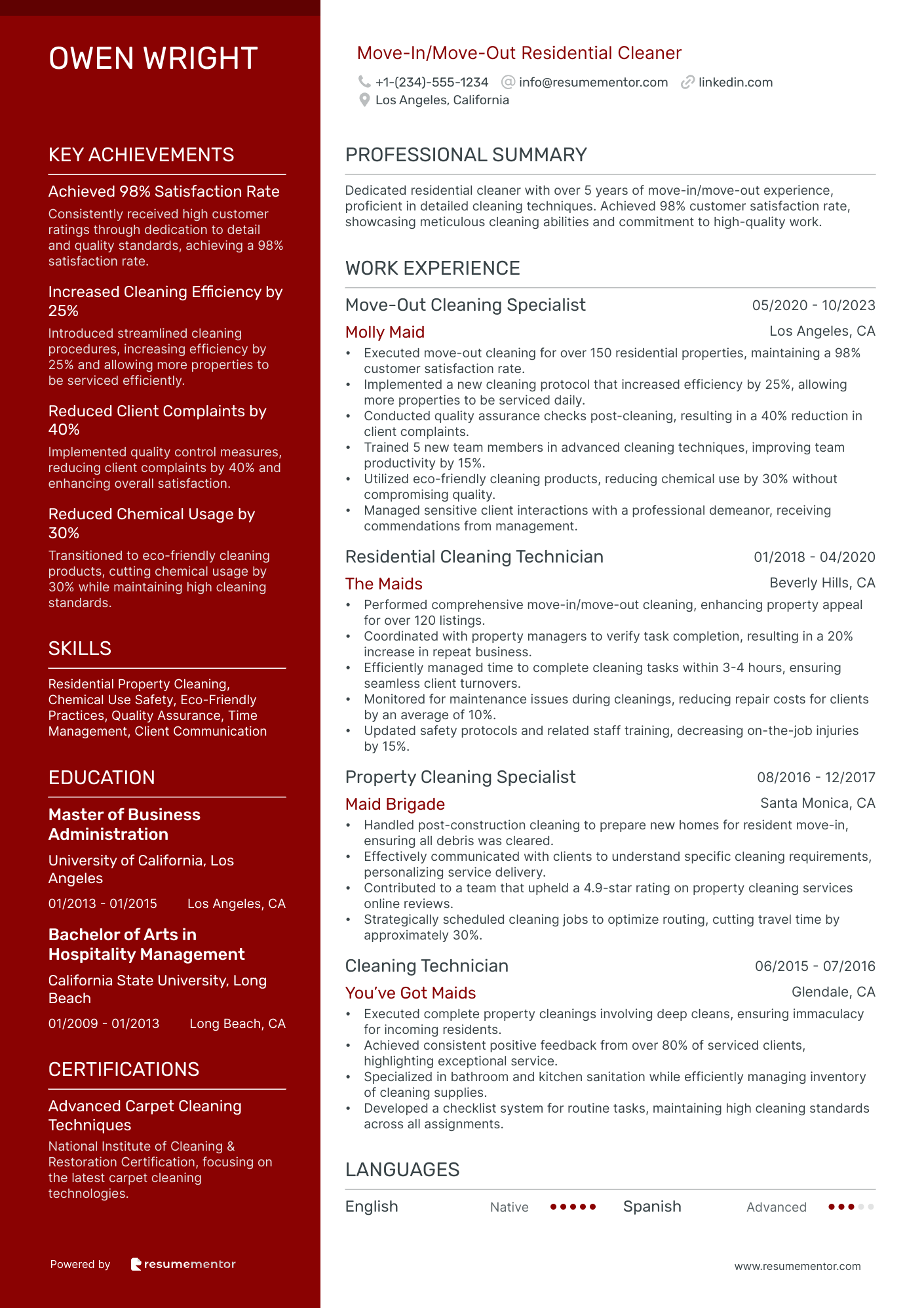 Move In/Move Out Residential Cleaner