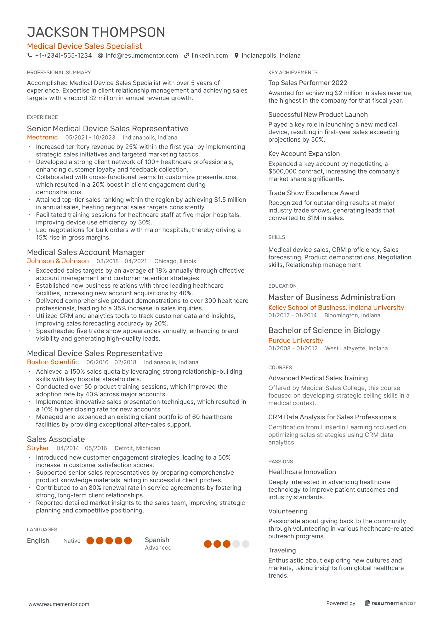 Medical Device Sales Specialist