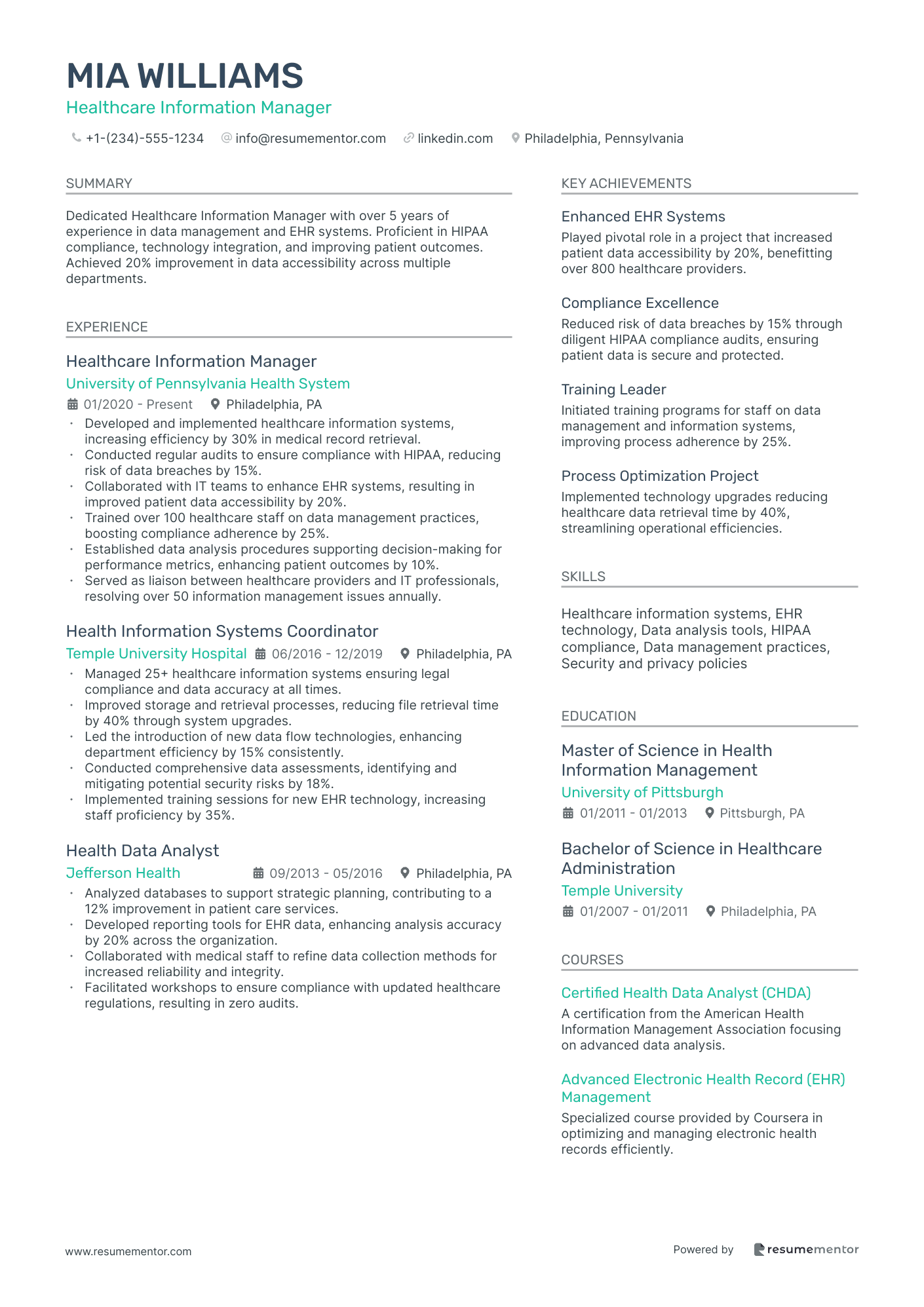 Healthcare Information Manager