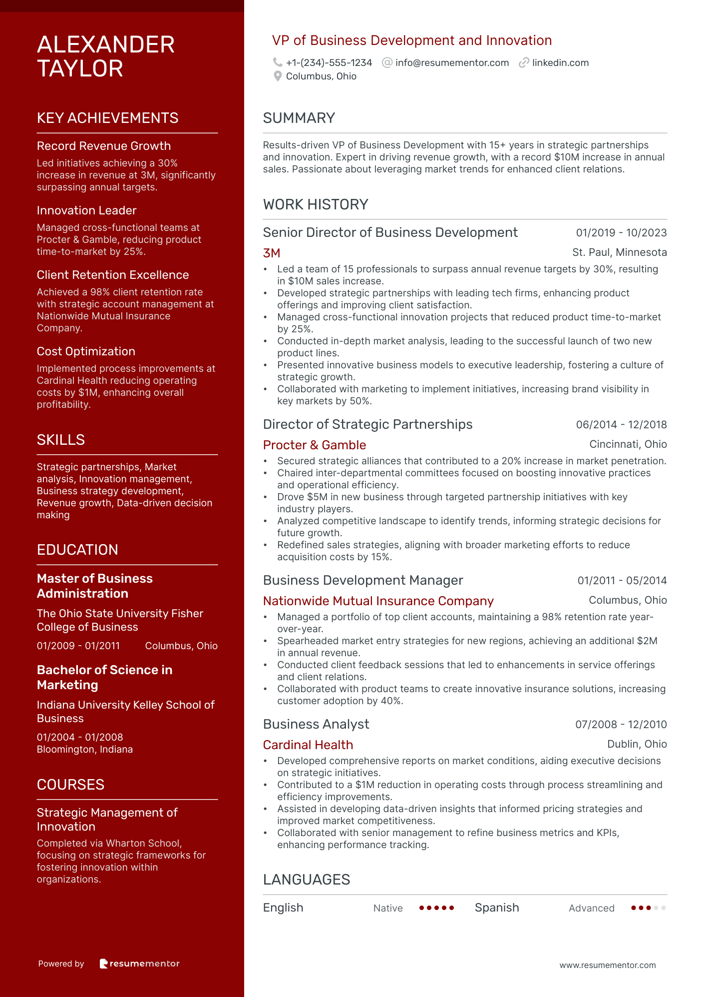 VP of Business Development and Innovation