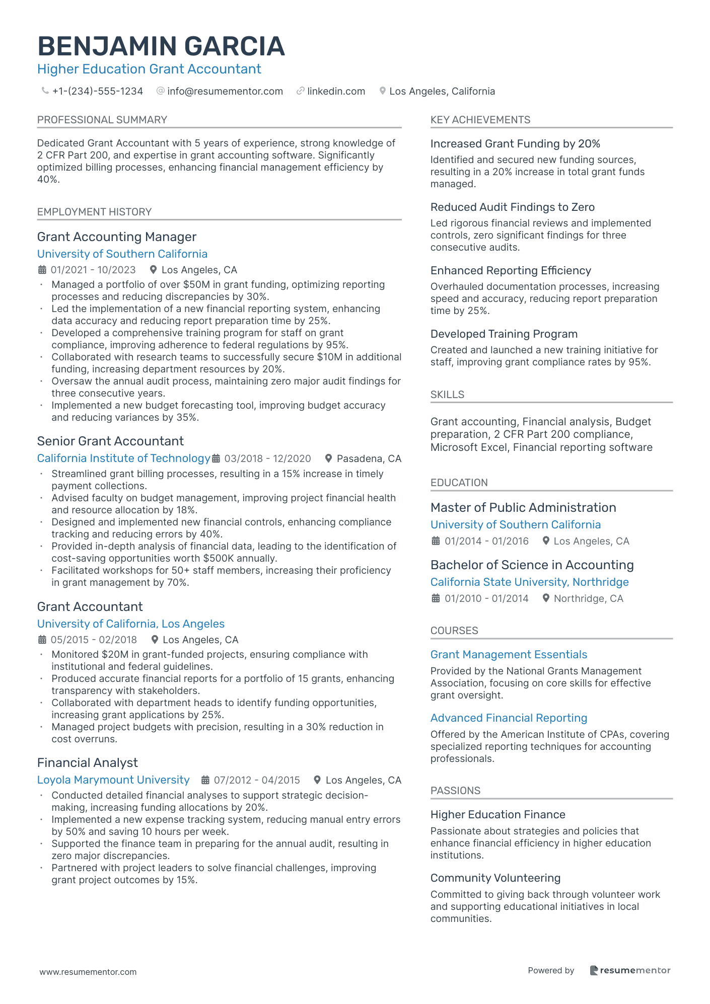 Higher Education Grant Accountant