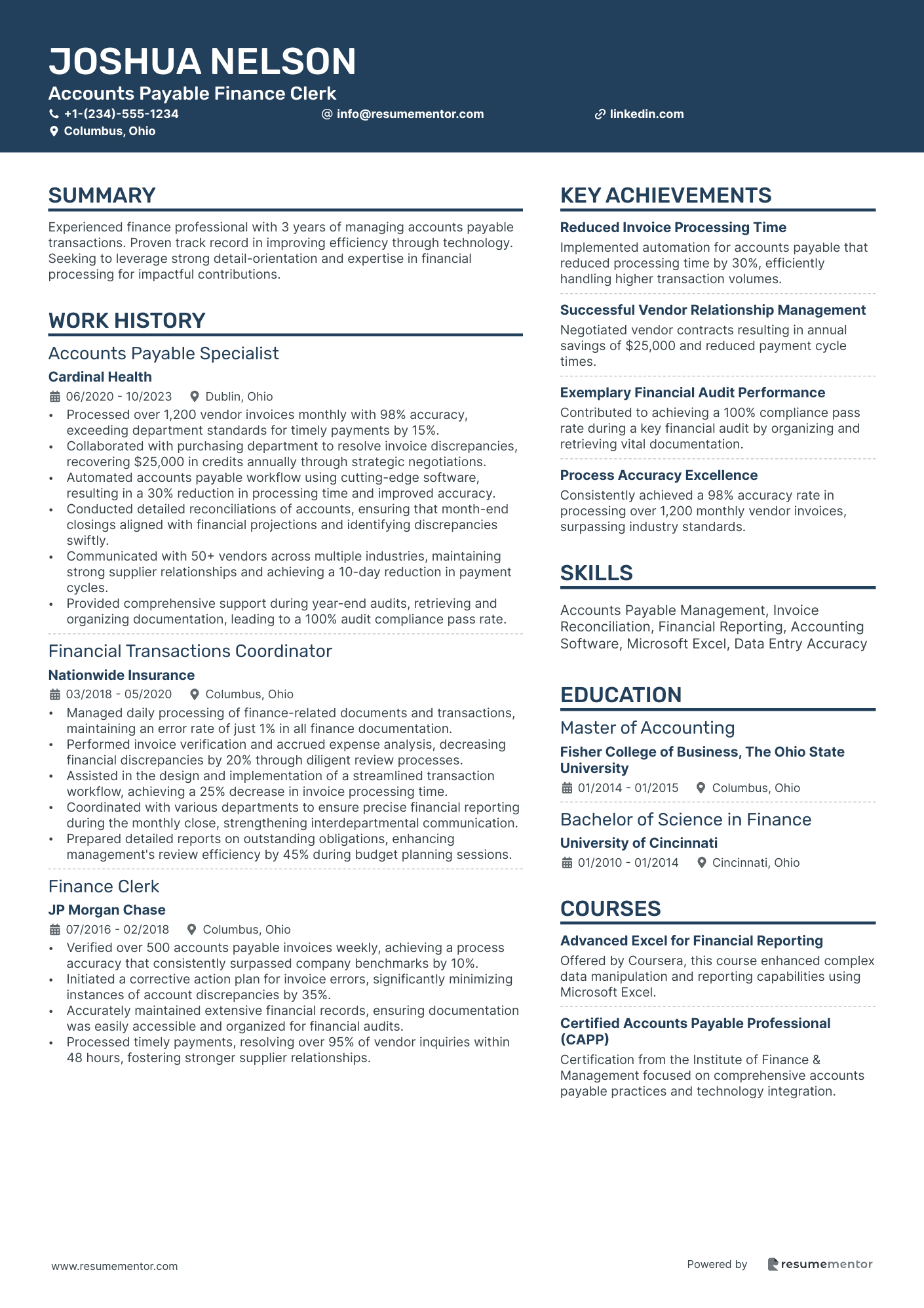 Accounts Payable Finance Clerk