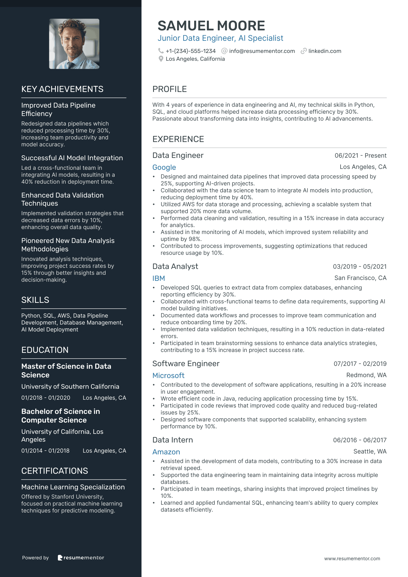 Junior Data Engineer, AI Specialist