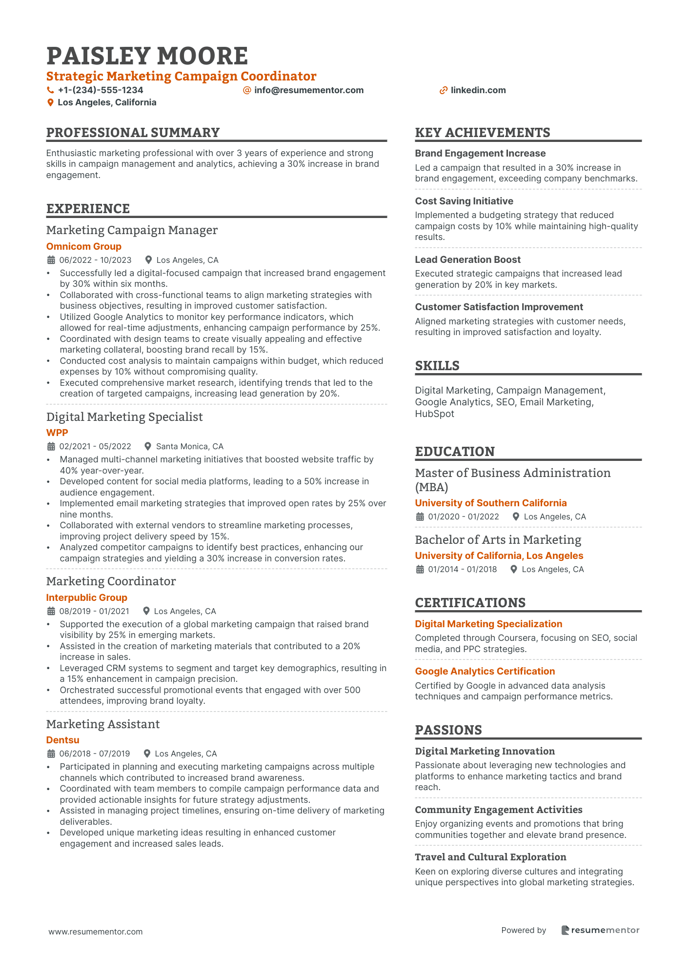 Strategic Marketing Campaign Coordinator