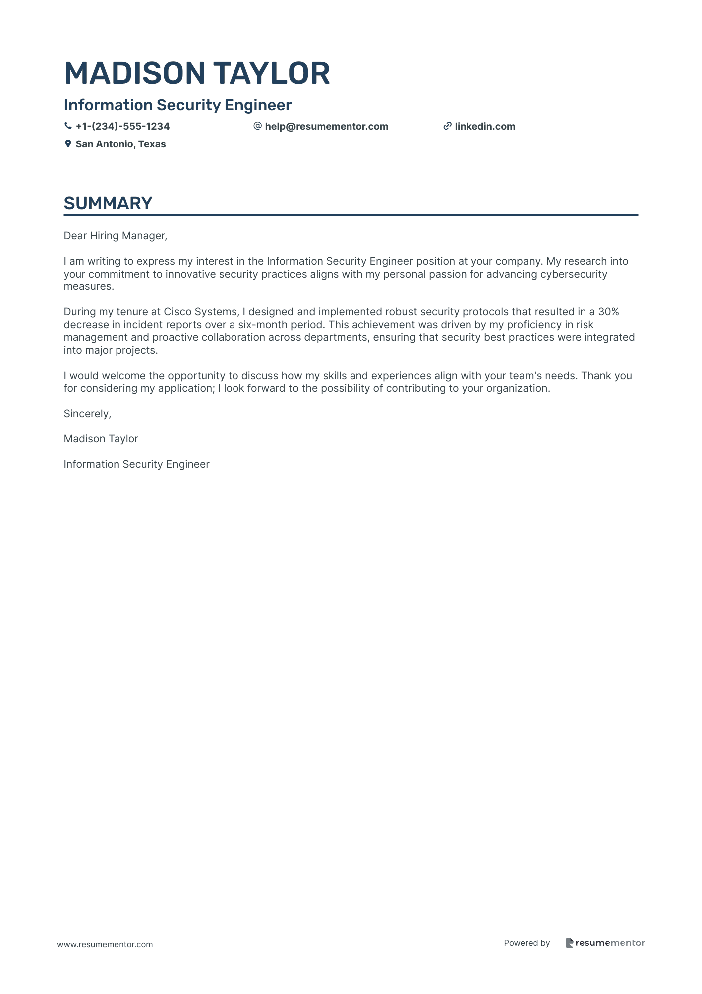Information Security Engineer