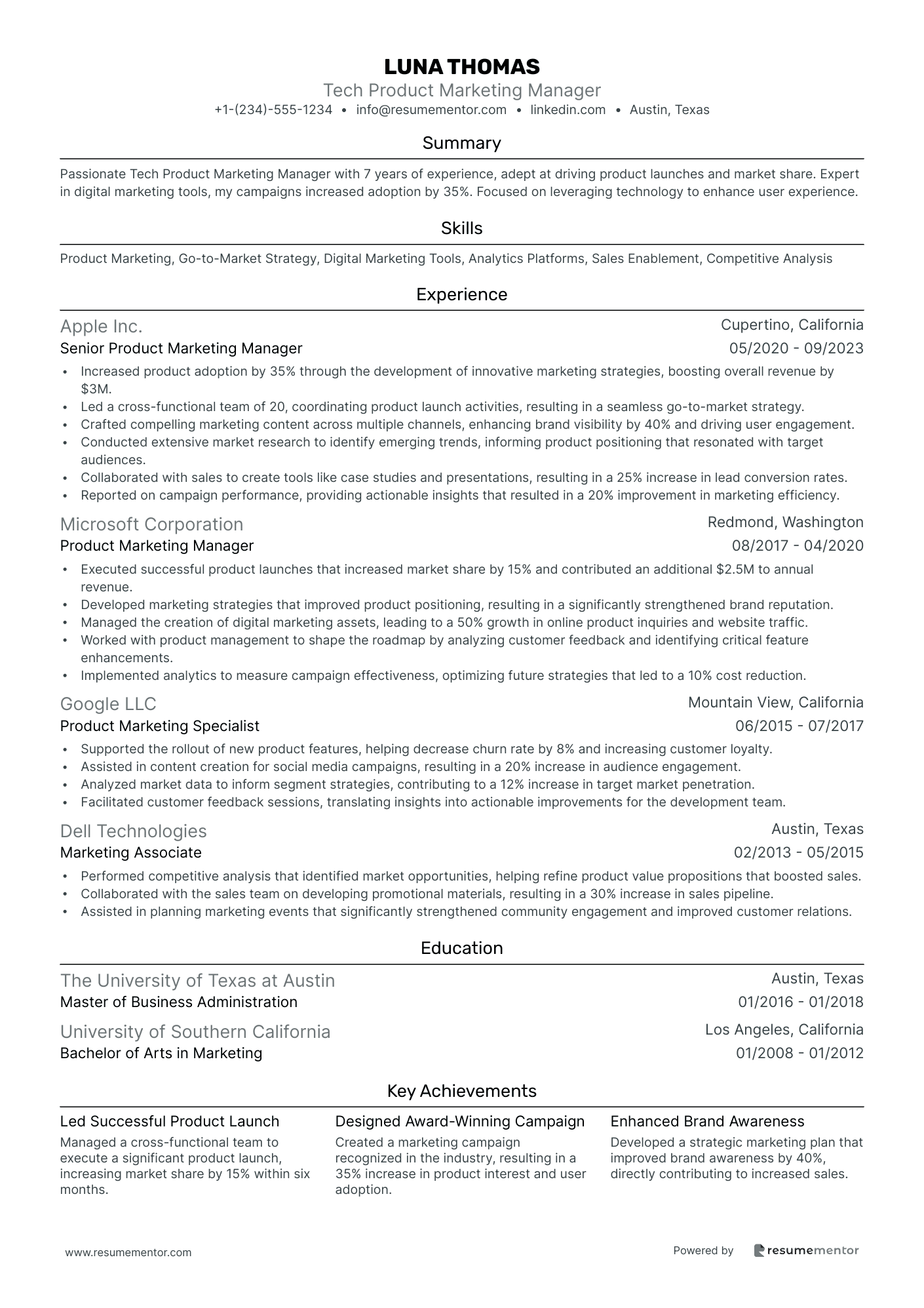 Tech Product Marketing Manager