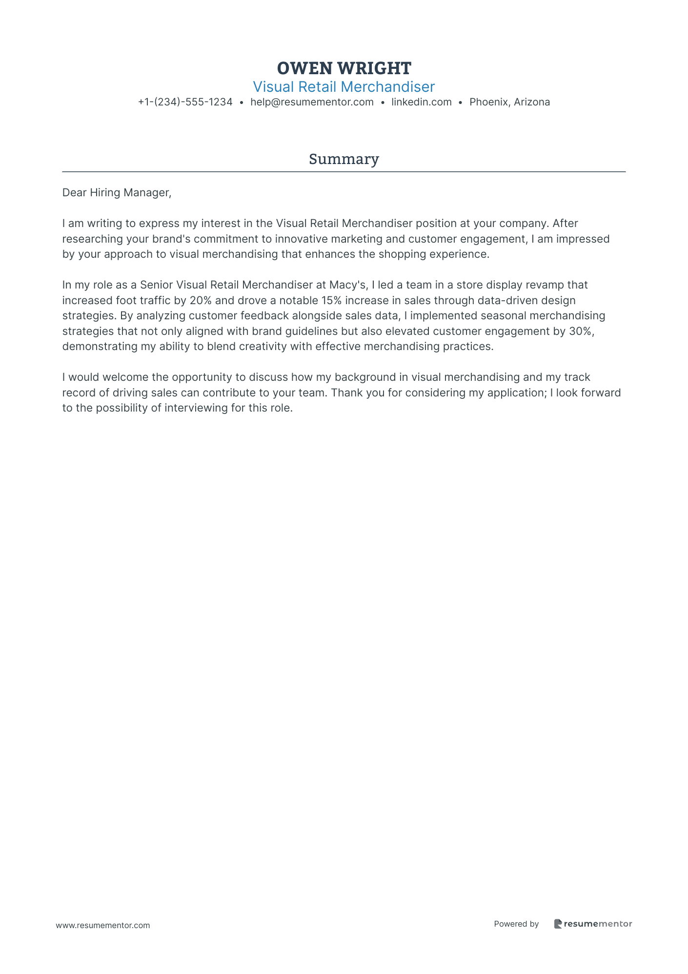 Visual Retail Merchandiser