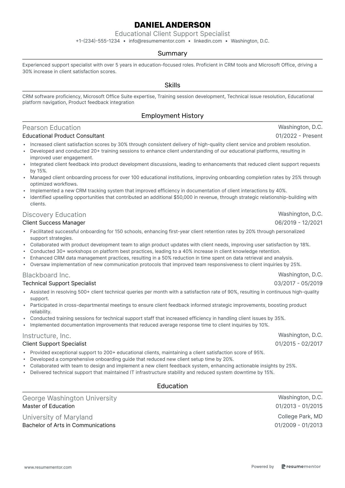 Educational Client Support Specialist